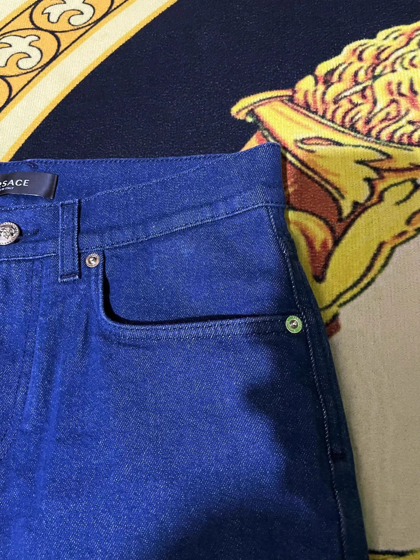 Versace Versace Main Line Limited Poster Whirlpool Jeans Size US 30 / EU 46 - 4 Thumbnail