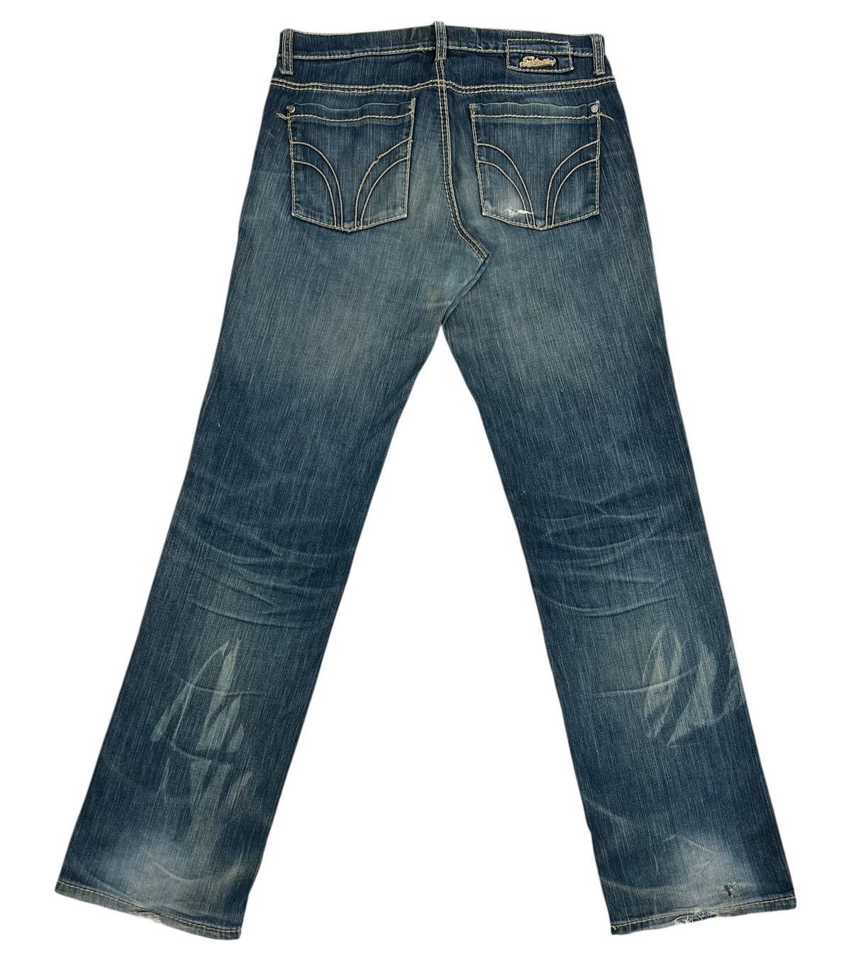 Abercrombie & Fitch California Serfontaine Distressed Jeans Size US 32 / EU 48 - 2 Thumbnail