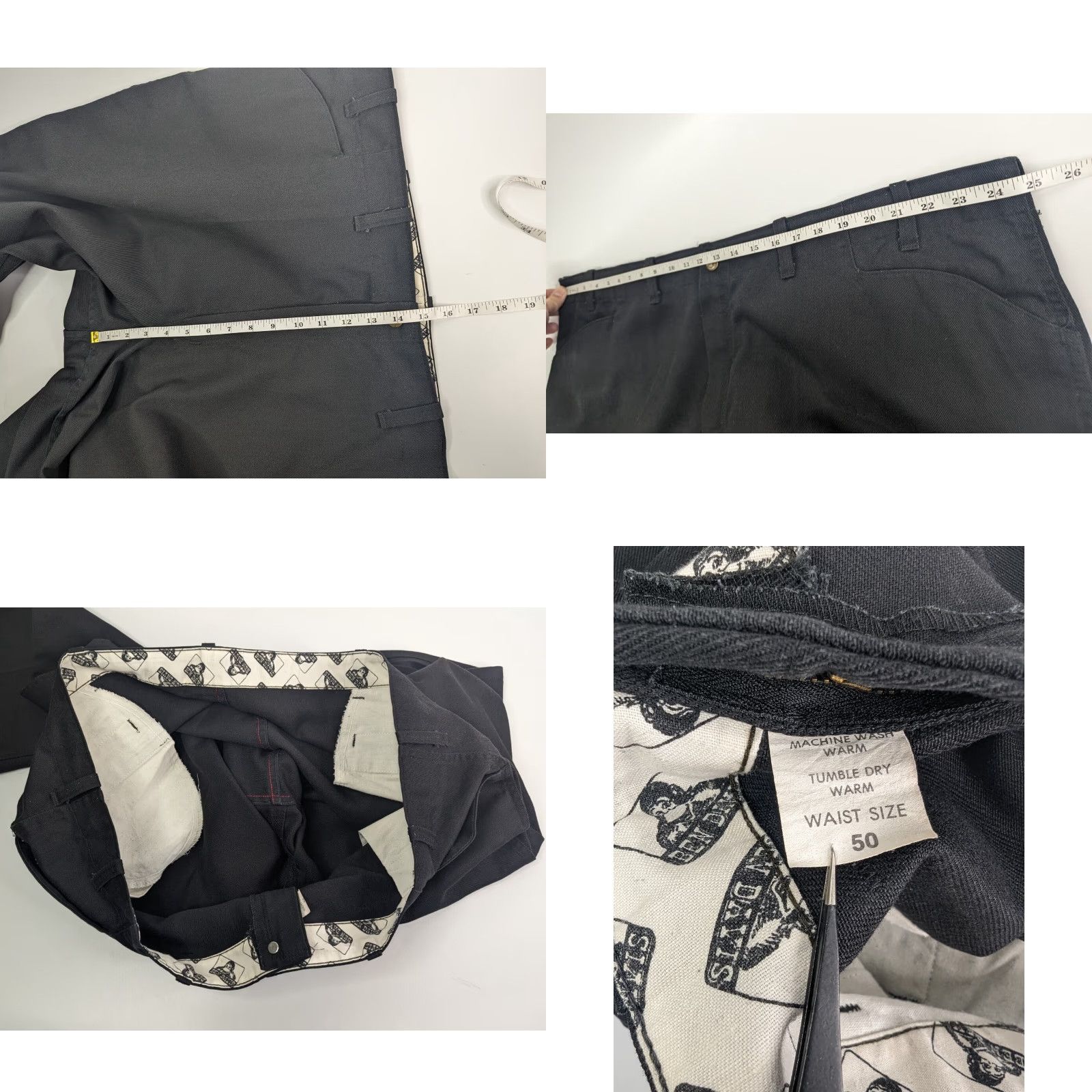 Ben Davis VINTAGE Ben Davis Chino Pants Union Made Size 50 Dark Charcoal Workpant Men Pants 30 Inseam Size US 34 / EU 50 - 8 Thumbnail