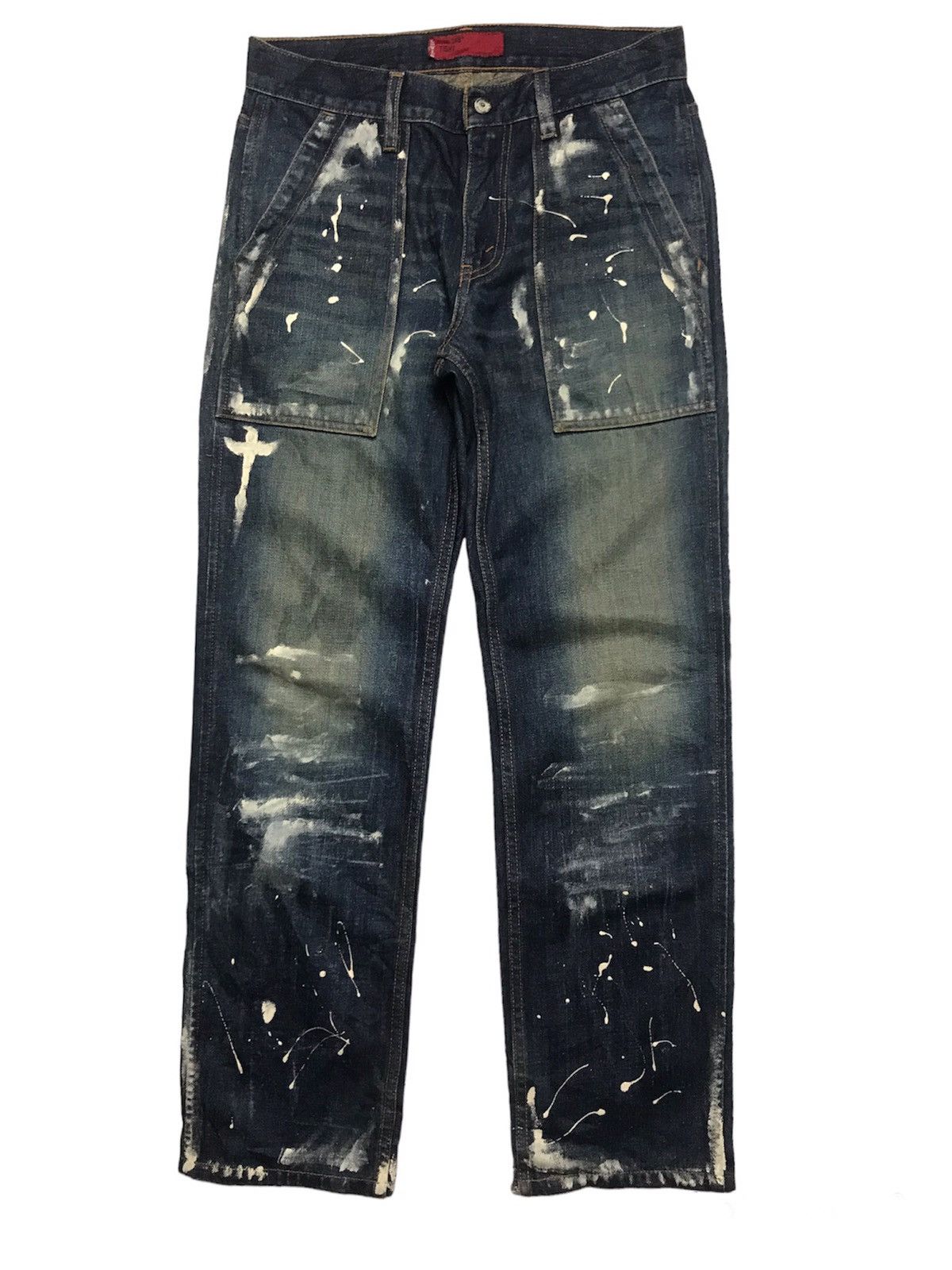 Levi's Levi's 755 Red Tab Tight Baker Pants Paint Splatter W30 | Grailed