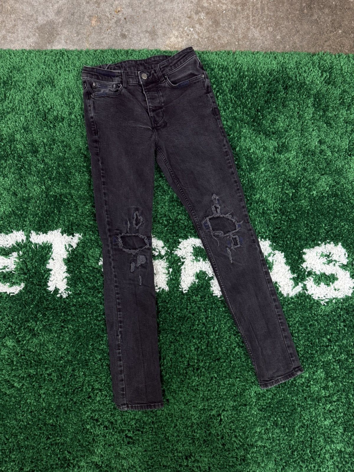 Ksubi Ksubi Distressed Chitch Blu Bottle Denim Jeans 30 Blue Flag Size US 30 / EU 46 - 4 Thumbnail