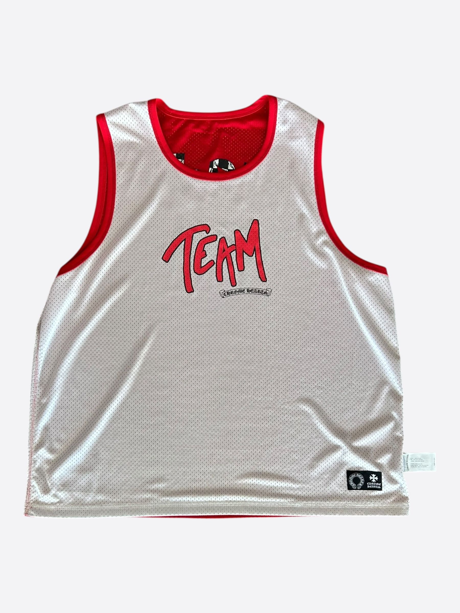 Chrome Hearts Matty Boy Red & White Team Form Reversible Mesh Jersey Size US XXL / EU 58 / 5 - 3 Thumbnail