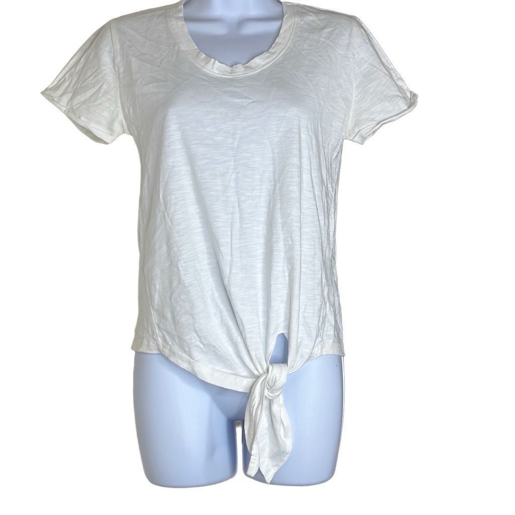 LAMARQUE LaMarque Womens XS Pullover Tee T Shirt Cream Short Sleeve S Size XS / US 0-2 / IT 36-38 - 1 Thumbnail
