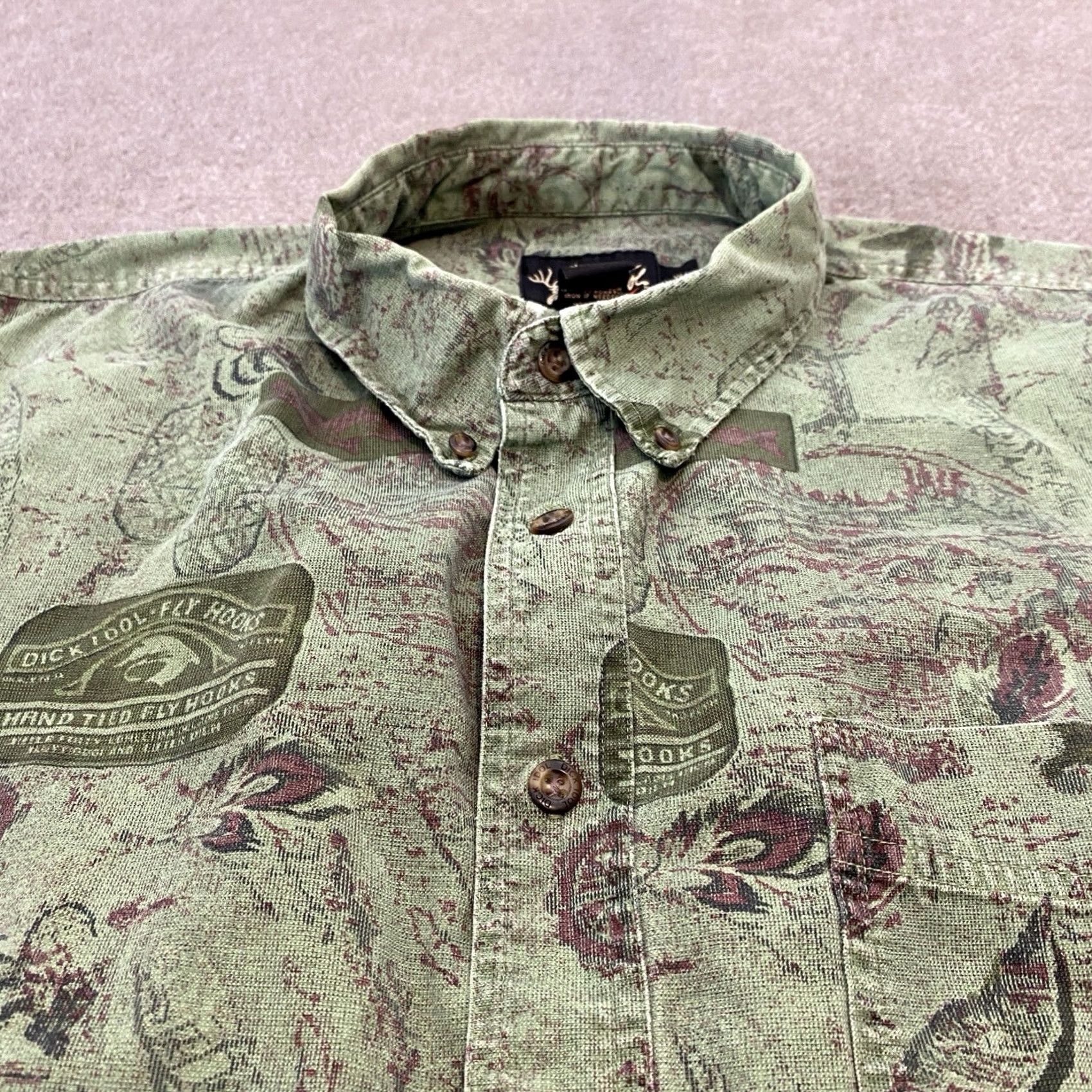 Vintage Cabela's Dick Idol Shirt Mens XLT Western Hunting Long Sleeve Button-Up Collared Geometric Aztec vtg Size US XL / EU 56 / 4 - 2 Thumbnail