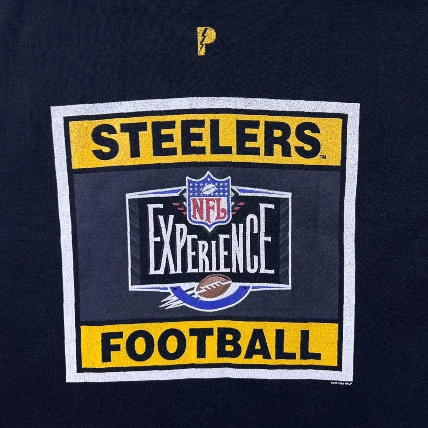 Pro Player VINTAGE Pro Player NFL Experience 1996 Pittsburgh Steelers Football T-Shirt XL Mens Black Graphic Print Front Back Size US XL / EU 56 / 4 - 5 Thumbnail