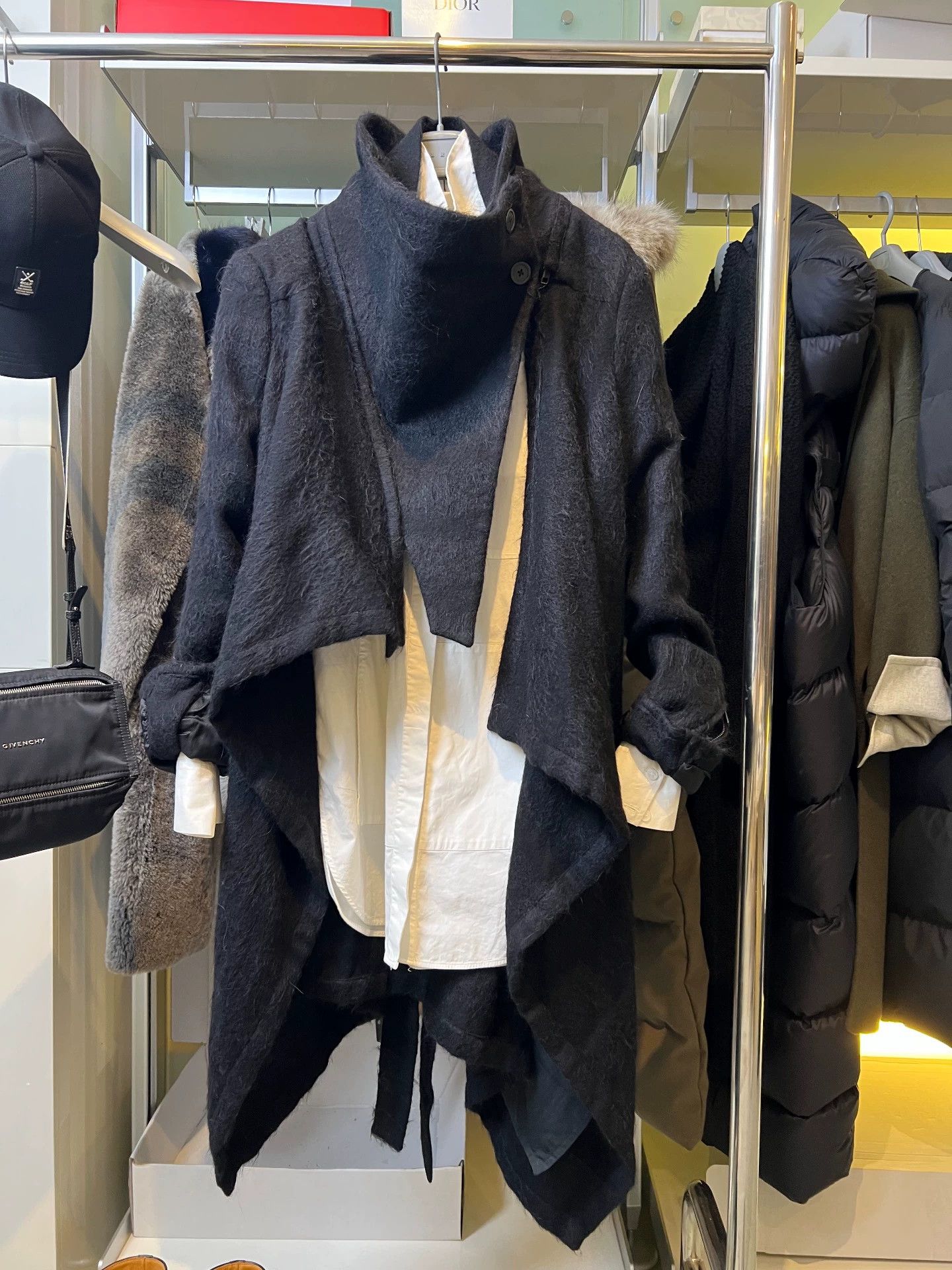 Ann Demeulemeester Ann Demeulemeester wool alpaca check coat 38 new gothic Size S / US 4 / IT 40 - 2 Thumbnail