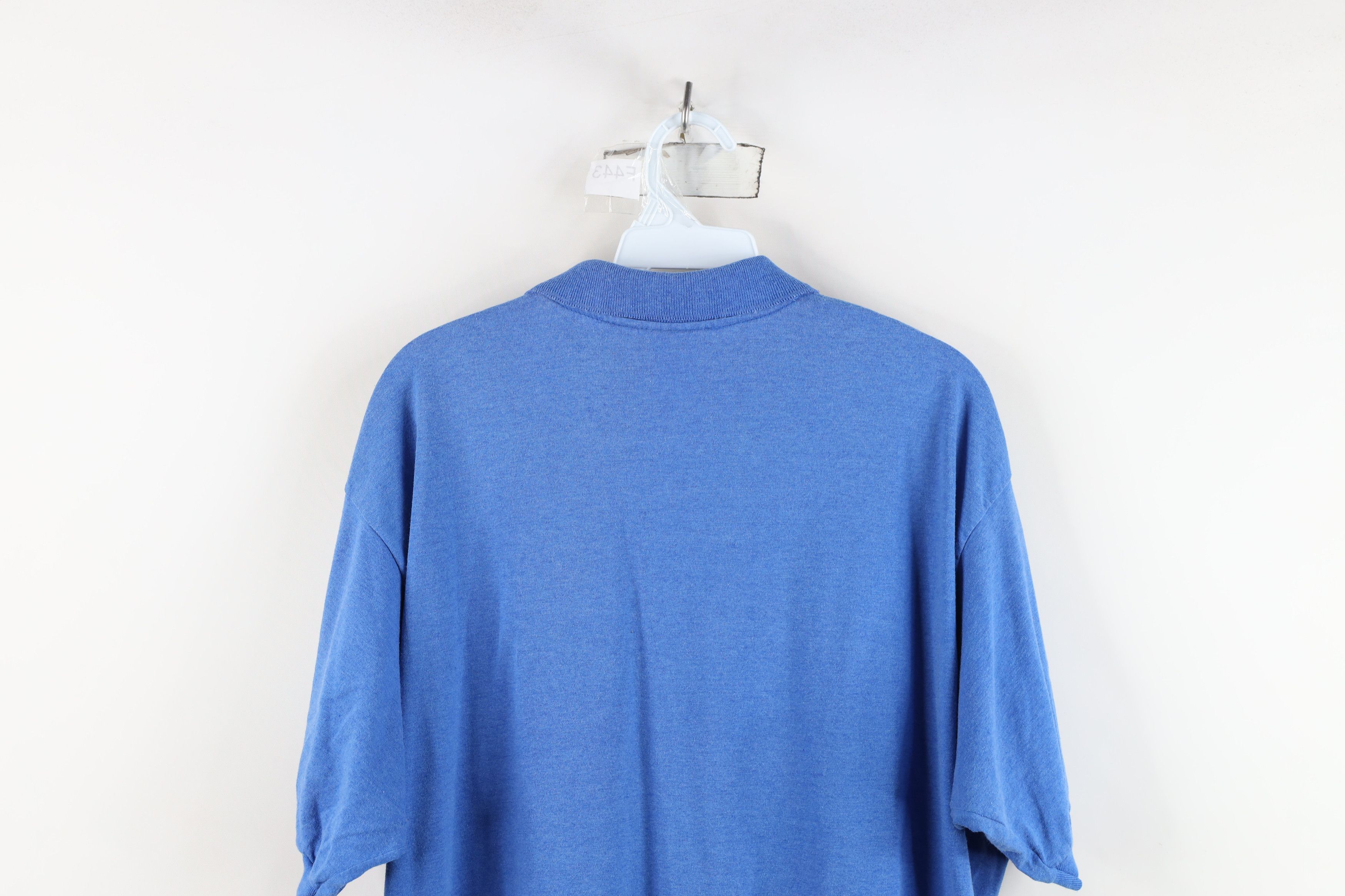 Vintage Vintage 80s 90s Job Intern Collared Polo Shirt Blue USA Size US XL / EU 56 / 4 - 13 Thumbnail