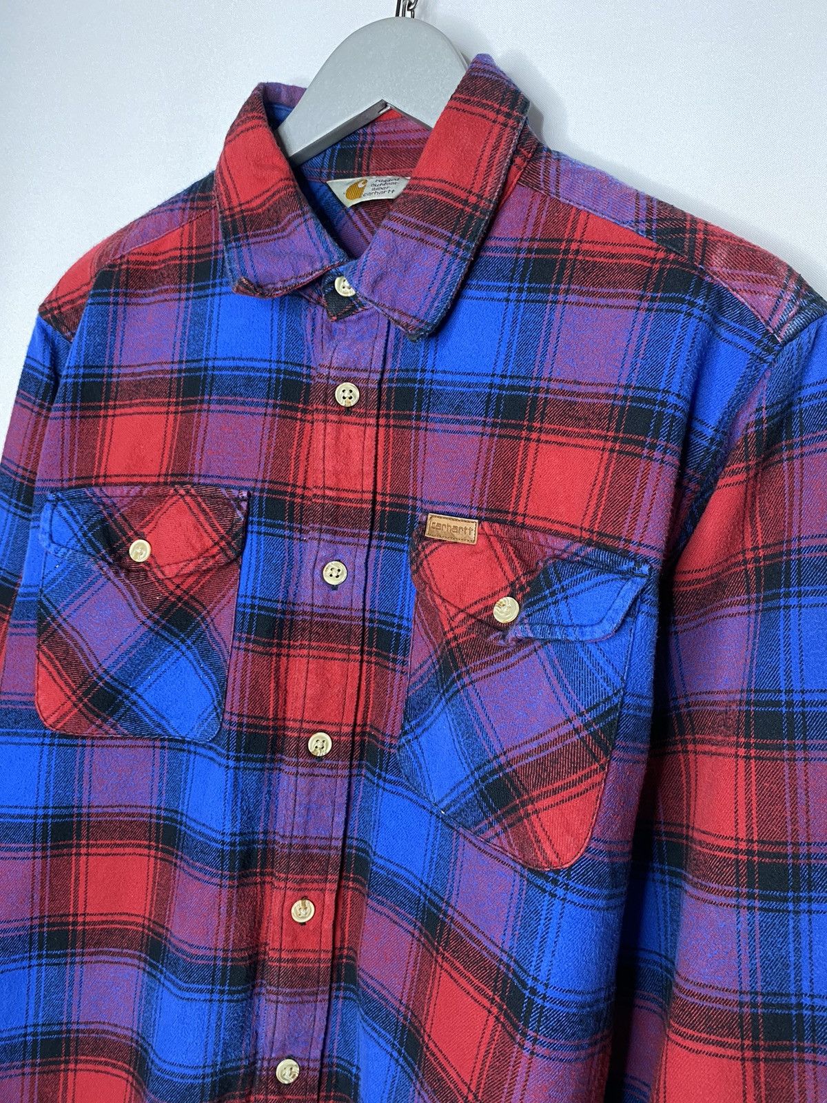 Carhartt × Vintage Vintage Carhartt Crocker Shirt Long Sleeve Plaid Y2K Hype Size US L / EU 52-54 / 3 - 4 Thumbnail