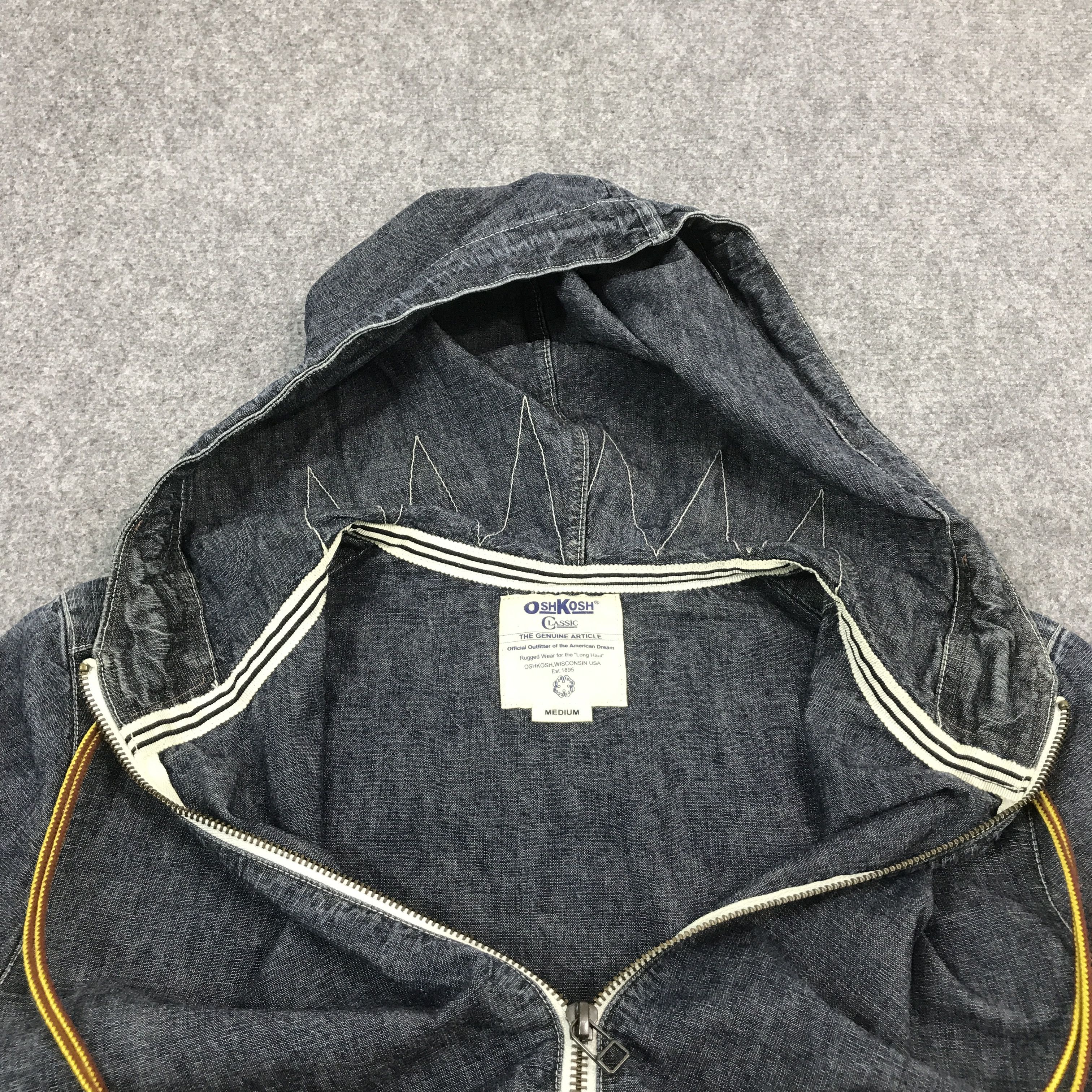 Japanese Brand × Oshkosh OSHKOSH DENIM THE GENUINE ARTICLE HOODIE JACKET Size US M / EU 48-50 / 2 - 7 Thumbnail