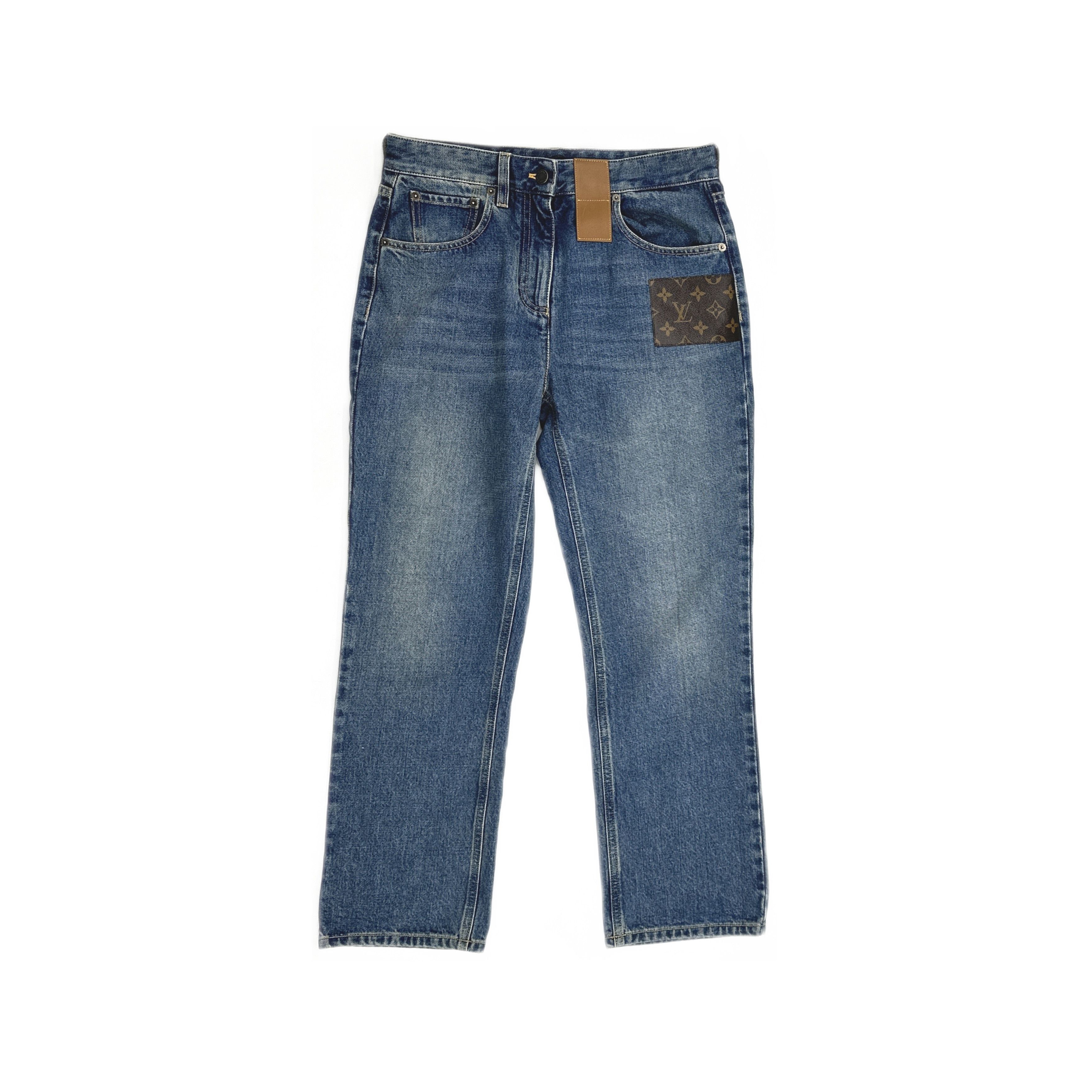 Louis Vuitton Louis Vuitton Monogram Patch Jeans Size 38 Size 27" / US 4 / IT 40 - 1 Thumbnail