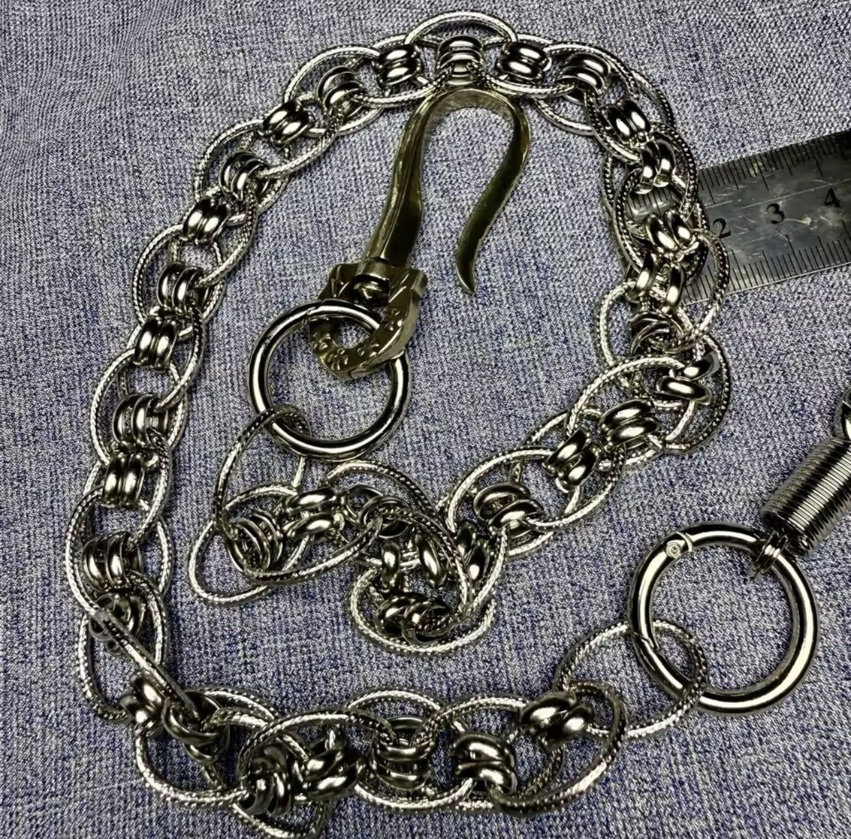 Jewelry punk style wide pants chain handmade weaving chain Size ONE SIZE - 3 Thumbnail