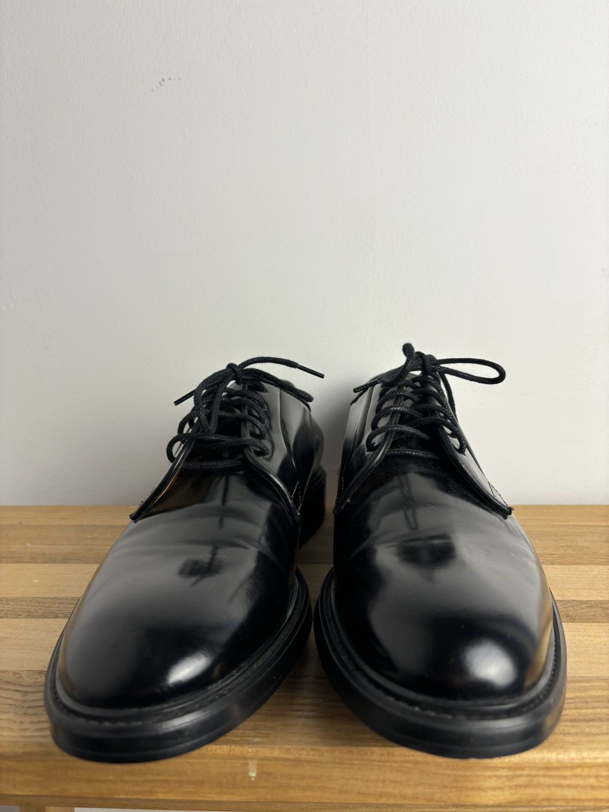 Officine Generale RRP 745$ Officine Generale Kim Polished Leather Derby Shoes Size US 8 / EU 41 - 2 Thumbnail