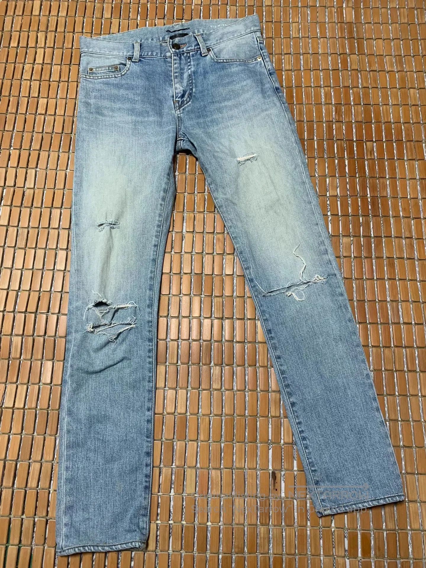 Saint Laurent Paris Saint Laurent SLP Washed Distressed Jeans. Size US 29 - 1 Thumbnail