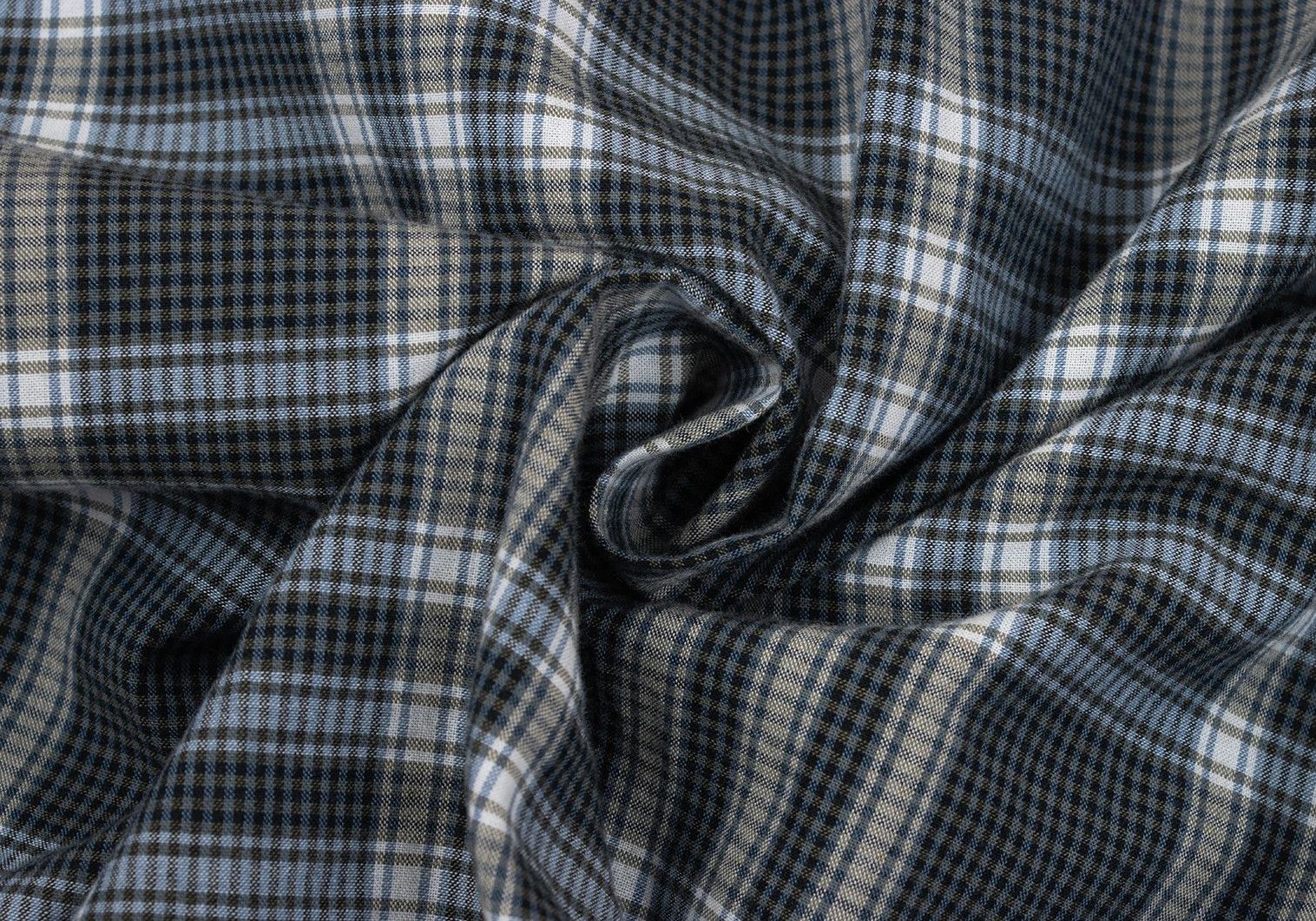 Armani Collezioni Cotton Check Short Sleeve Shirt in Gray, Size L Size US XXS / EU 40 - 11 Thumbnail