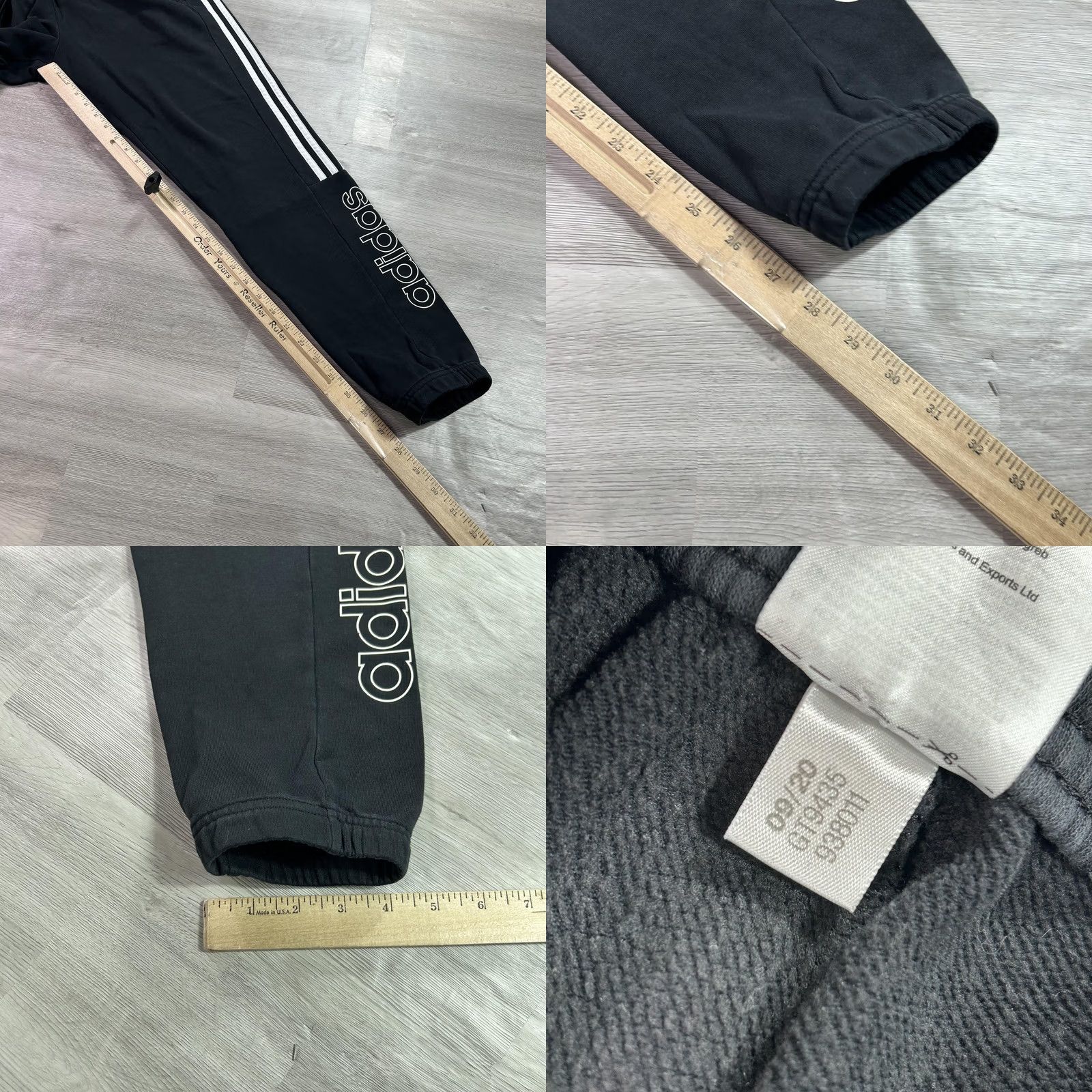 Adidas Adidas Sweatpants Mens Medium Black Fleece 3 Stripe Jogger Athletic GM9435 Size US 31 - 8 Thumbnail
