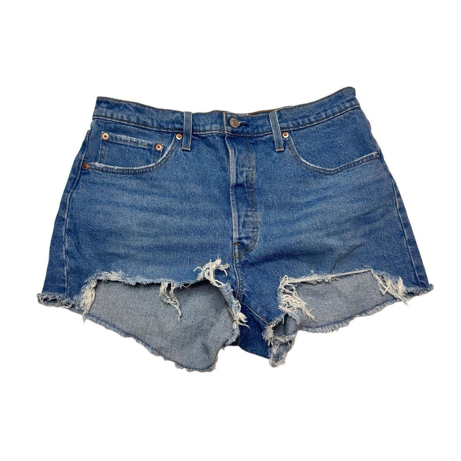 Levi's Levi’s Women’s Denim Shorts Size 32W Size 32" / US 10 / IT 46 - 1 Thumbnail