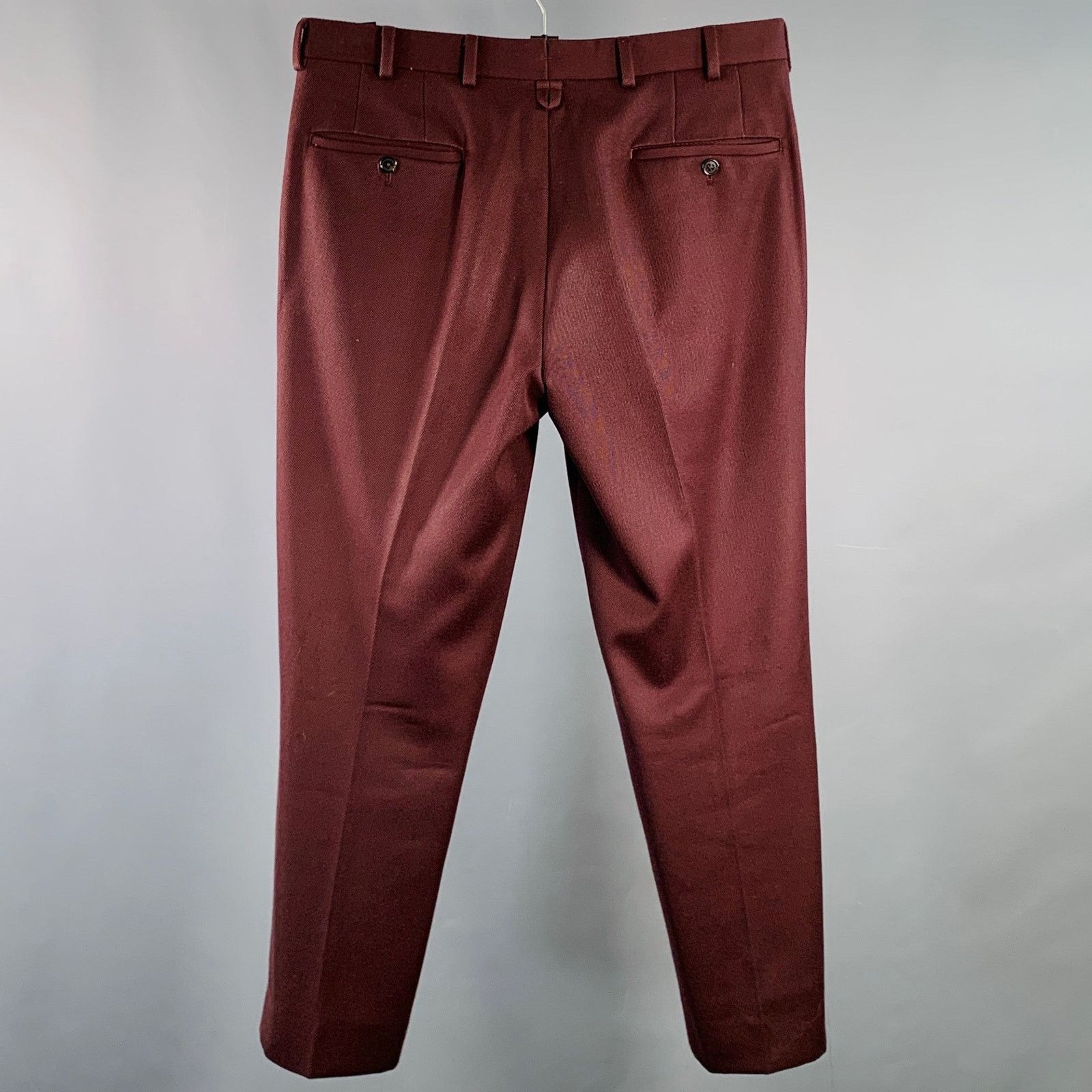 Brooks Brothers Black Fleece BLACK FLEECE Twill Wool Tapered Button Fly Dress Pants Size US 33 - 3 Thumbnail