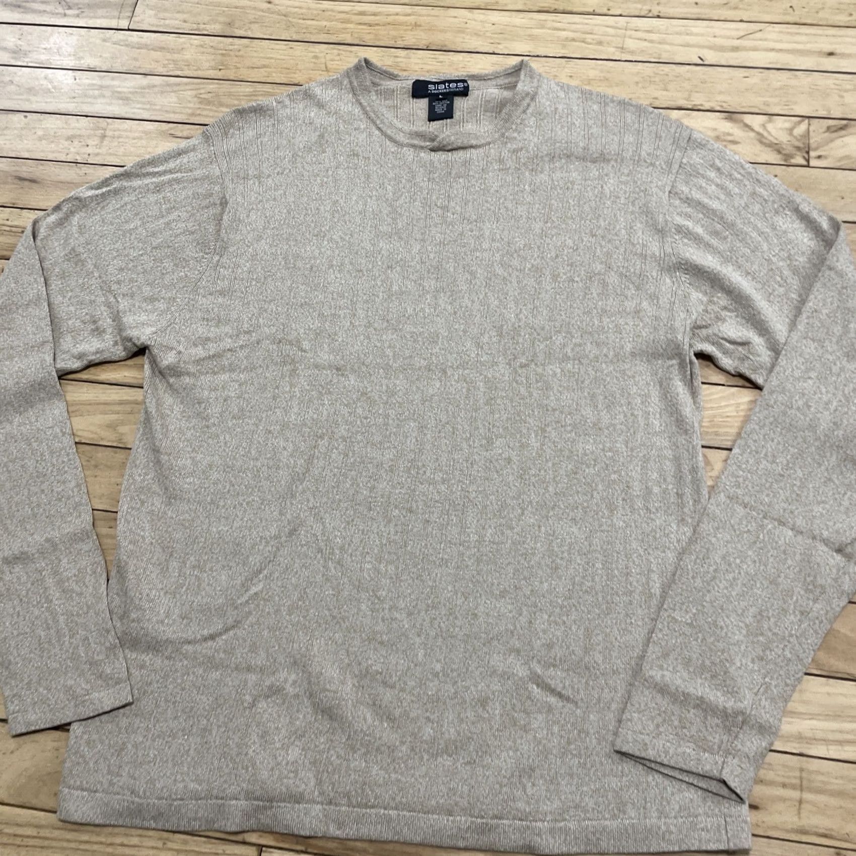Vintage VINTAGE Slates 90s Silk Sweater Cowl Men L Brown Ribbed Long Sleeve Capsule Minimal Capsule Wardrobe 90s Mens Sweater Size US L / EU 52-54 / 3 - 2 Thumbnail