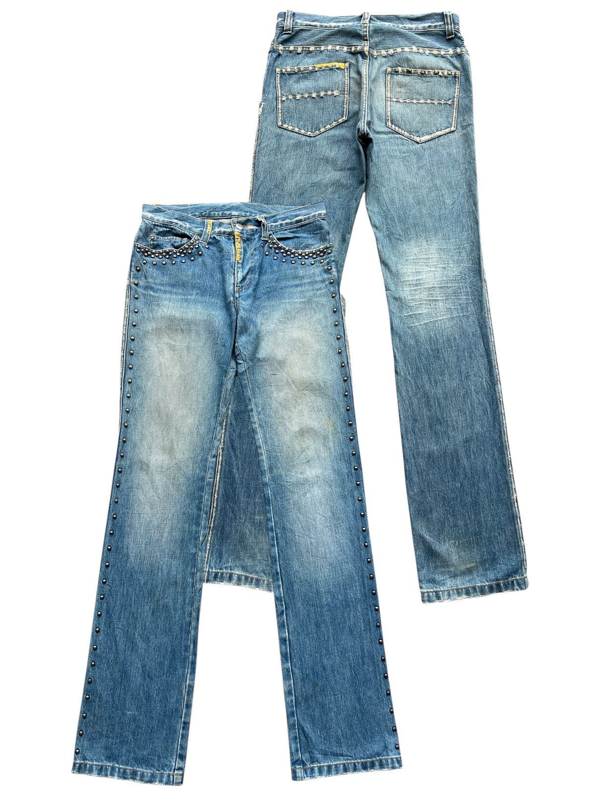 Katharine Hamnett London Vintage Katherine Studded Denim Jeans 30x33 Size 30" / US 8 / IT 44 - 1 Thumbnail