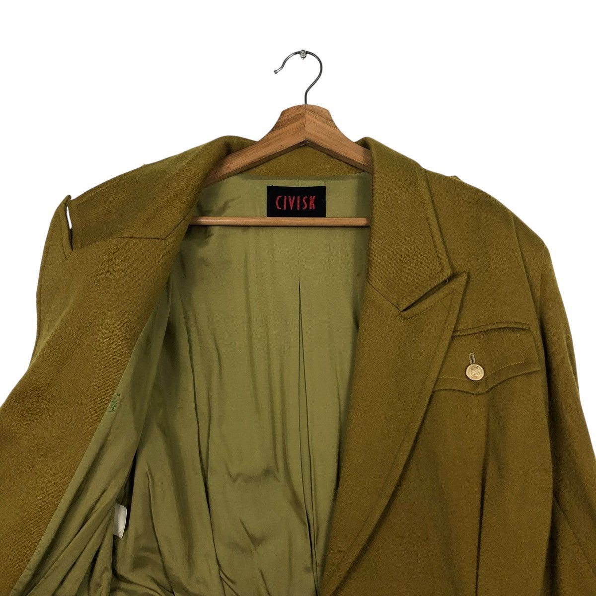 Vintage 🔥VINTAGE CROPPED BIKER JACKET WOOL CIVISK DOUBLE COLLAR Size US M / EU 48-50 / 2 - 14 Thumbnail
