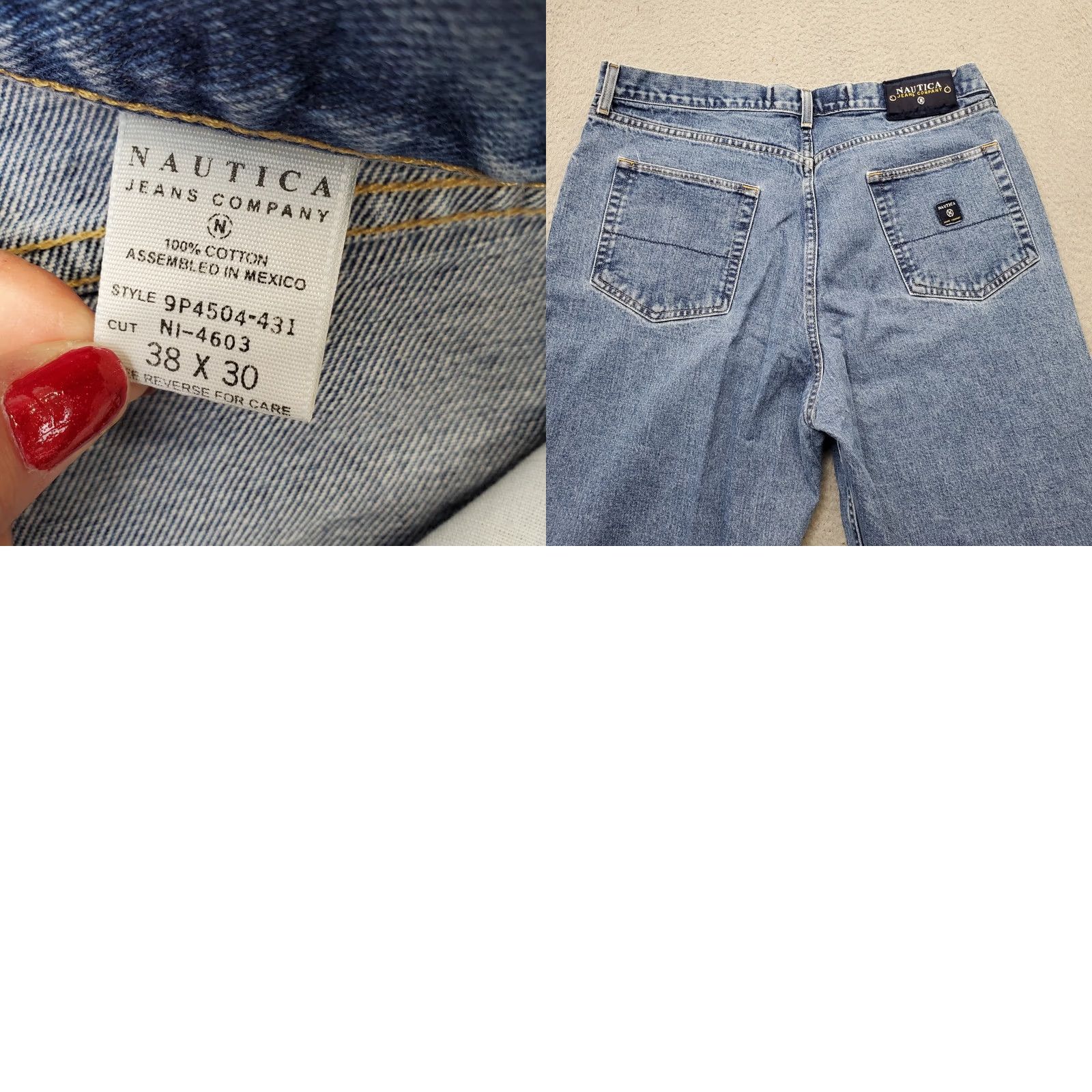 Nautica Nautica Jeans Company Mens 38 Jeans Blue Denim Medium Wash Straight Leg Relaxed Size 38 Mens Jeans Size US 38 / EU 54 - 8 Thumbnail
