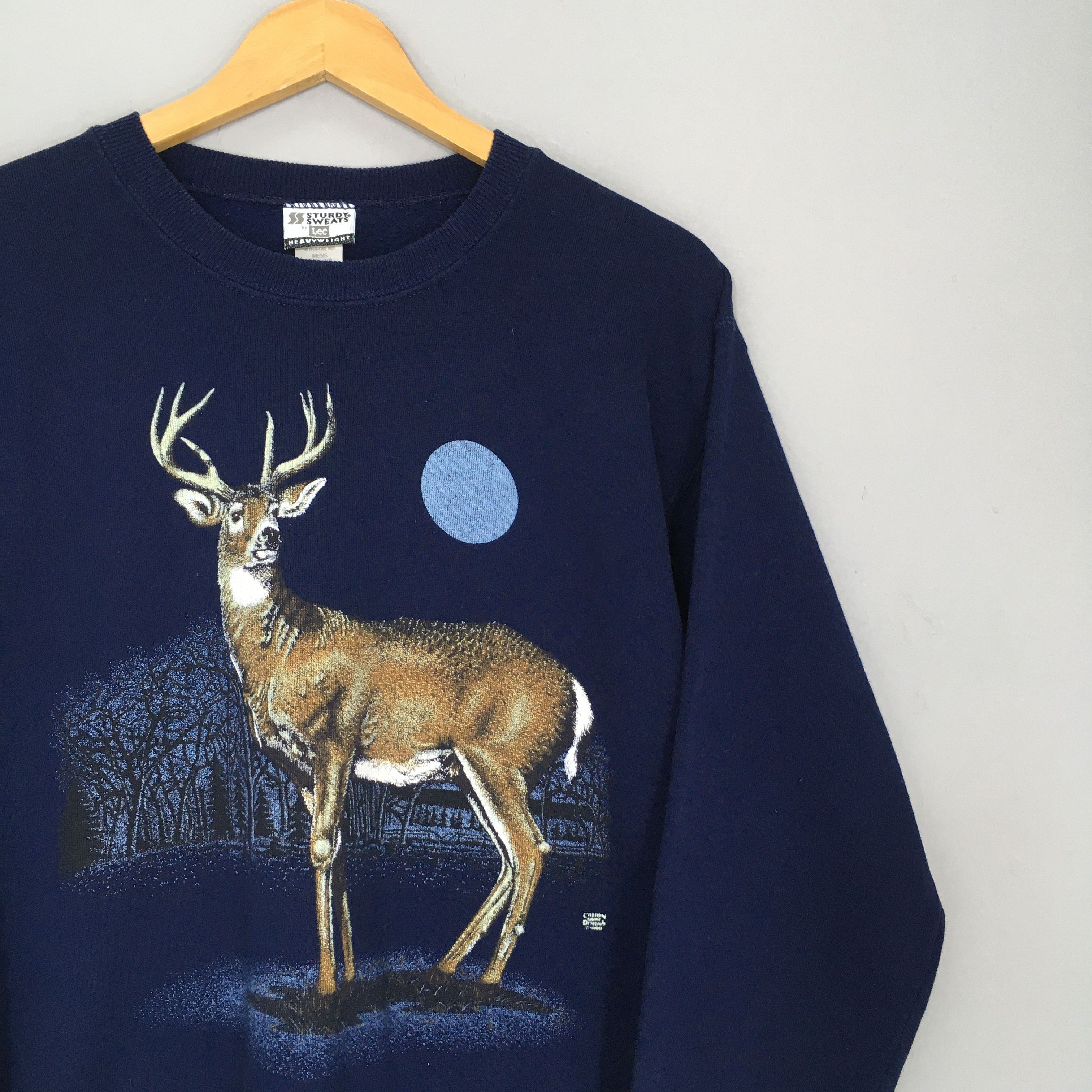 Vintage Vintage 90s White-Tailed Deer Wildlife Sweatshirt Medium Size US M / EU 48-50 / 2 - 2 Thumbnail