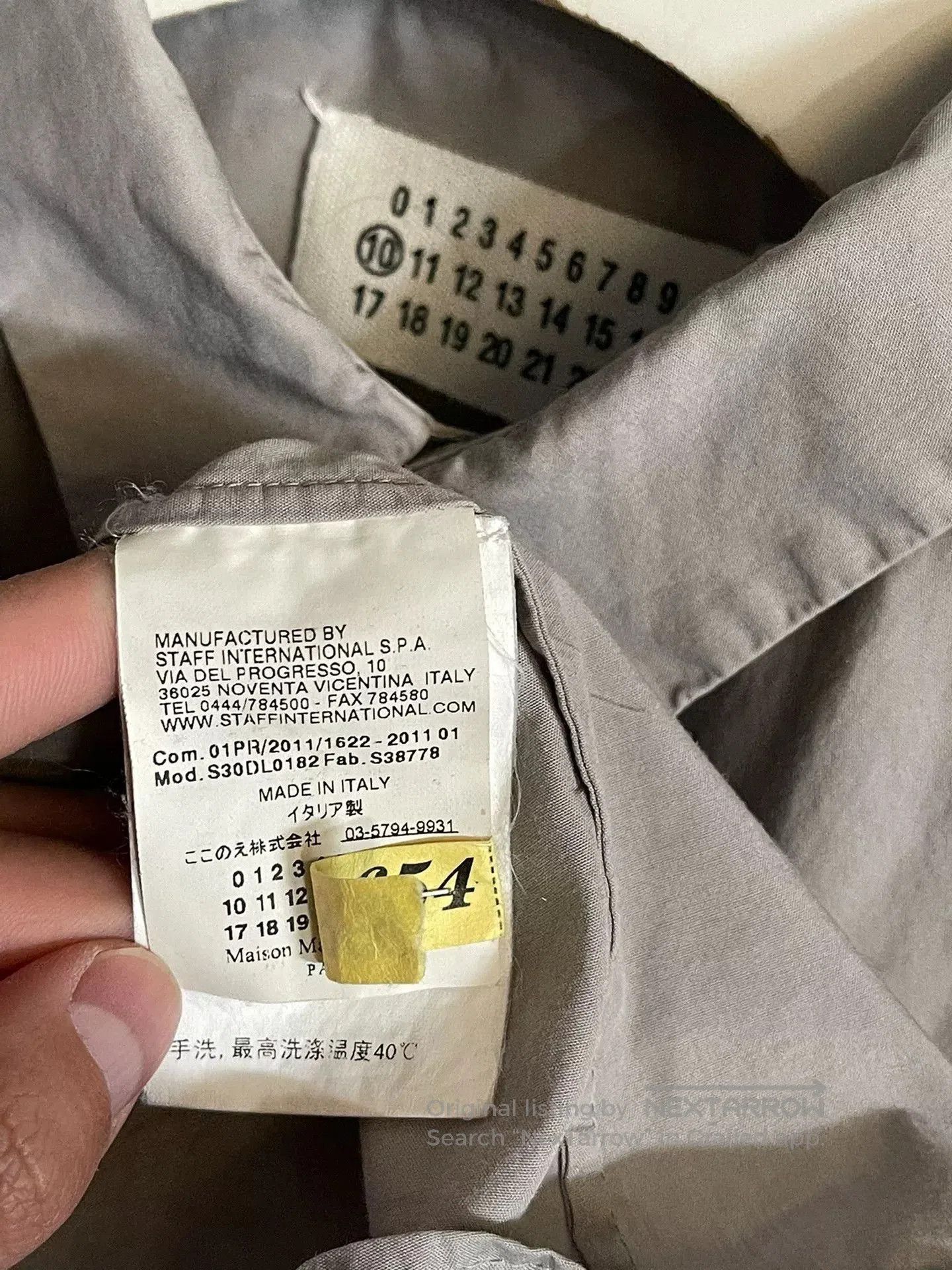 Maison Margiela Maison Margiela Mica Powder Shirt. Size US M / EU 48-50 / 2 - 7 Thumbnail