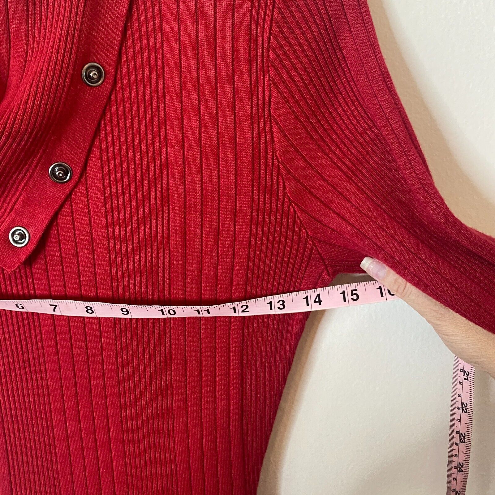 Guess Guess Red Asymmetric Turtle Neck Sweater Dress Side Button Size XS / US 0-2 / IT 36-38 - 9 Thumbnail