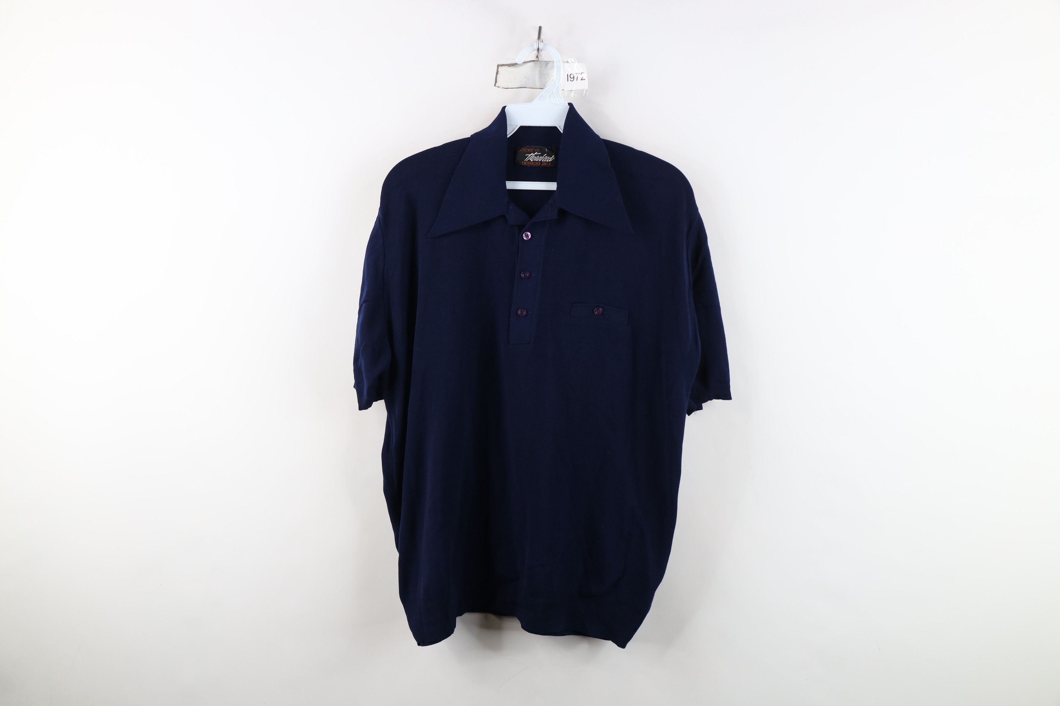 Vintage Vintage 60s 70s Streetwear Knit Short Sleeve Polo Shirt USA Size US L / EU 52-54 / 3 - 1 Thumbnail