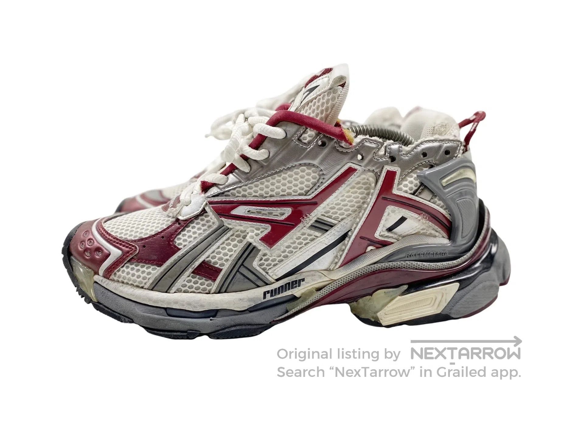Balenciaga Balenciaga Burgundy Vintage Dad Shoes Size US 9 / EU 42 - 4 Thumbnail