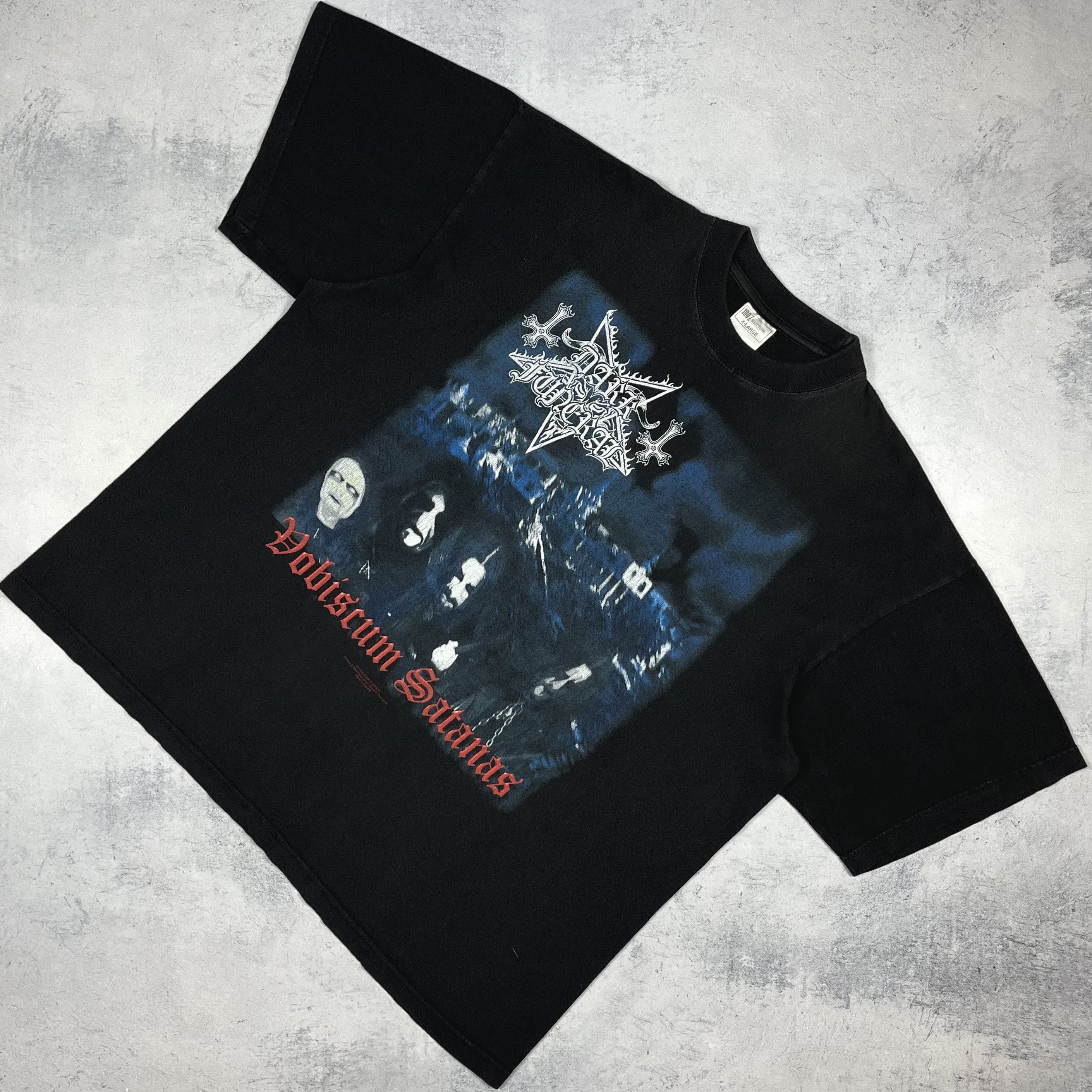 Band Tees Vintage Dark Funeral Vobiscum Satanas Metal T Shirt 1998 Size US XL / EU 56 / 4 - 1 Thumbnail
