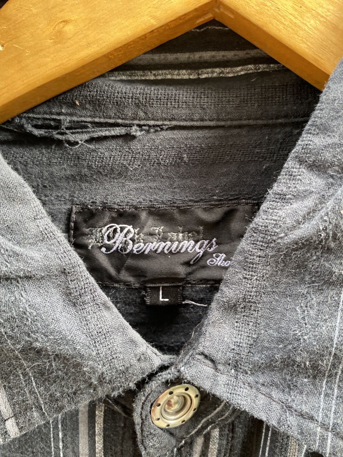 Hysteric Glamour BerningSho Poem Seditionaries Faded Gothic punk button shirt Size US L / EU 52-54 / 3 - 7 Thumbnail