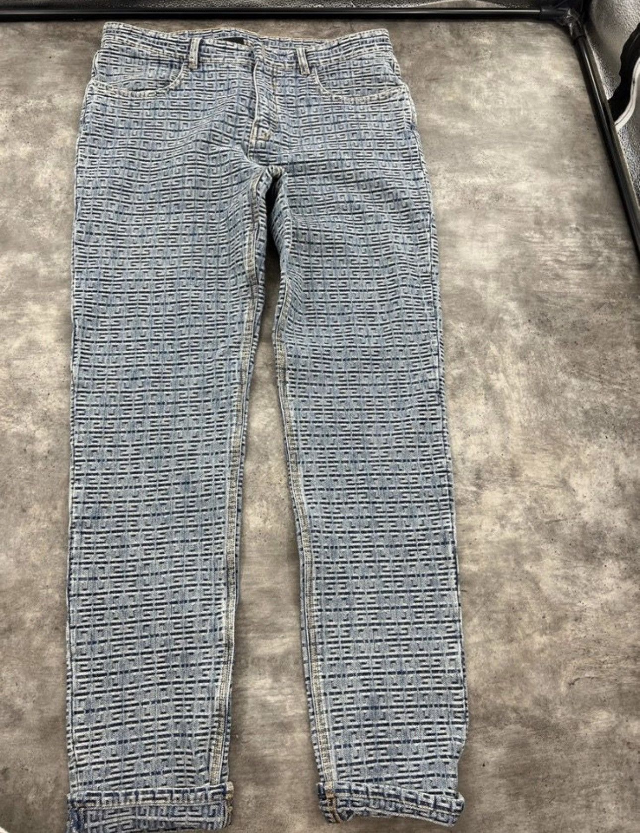 image of Givenchy Logo Pants in Blue, Men's (Size 33)