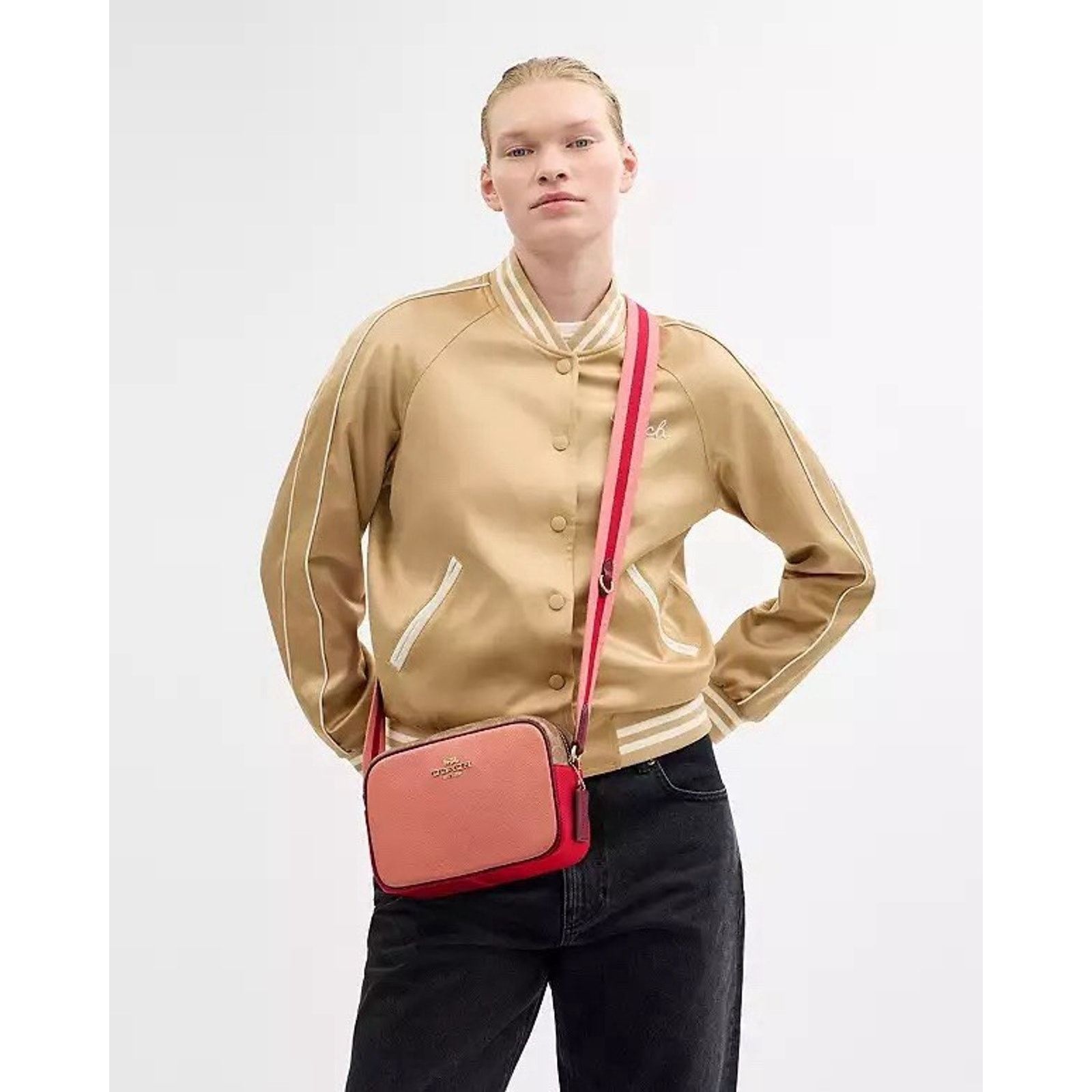 Coach NWT Coach CBA60 Jamie Camera Bag Crossbody Tan Burnt Coral Size ONE SIZE - 7 Thumbnail