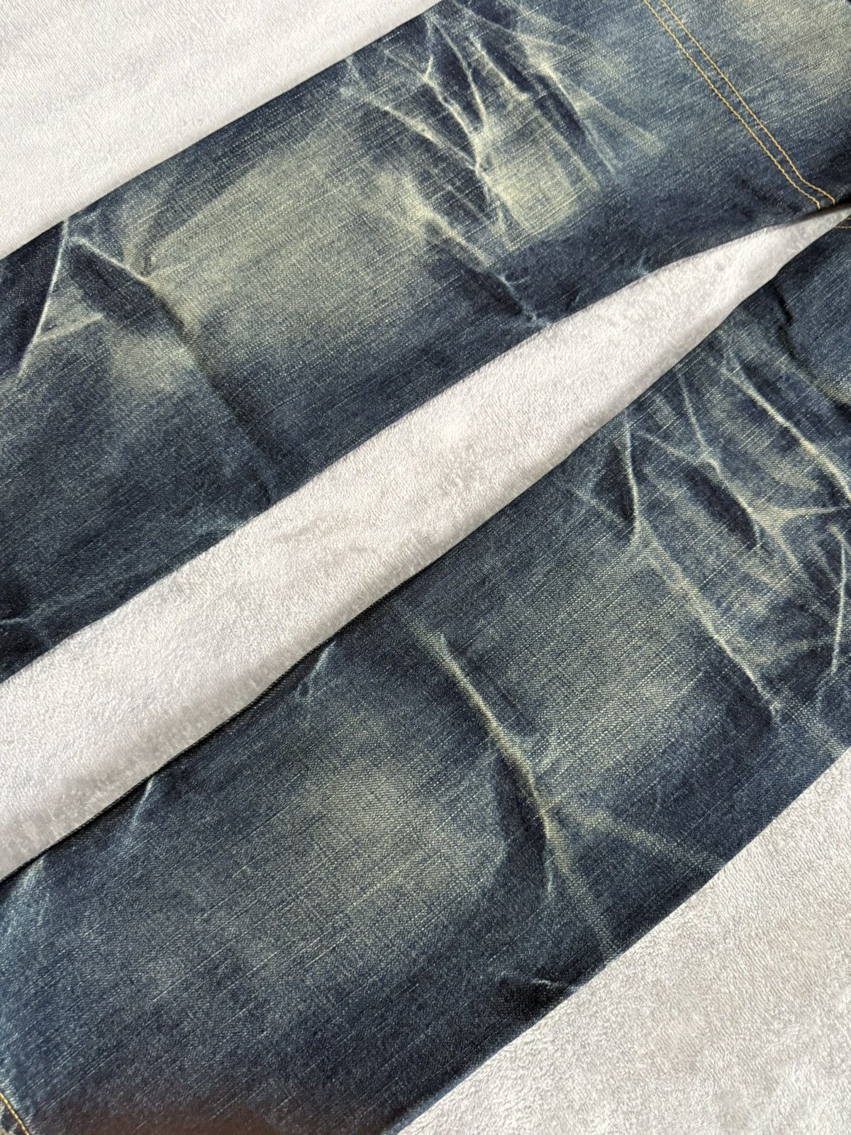 Japanese Brand Takeo Kikuchi Japan Claw Mark Mud Wash Loose Jeans Size US 34 / EU 50 - 12 Thumbnail