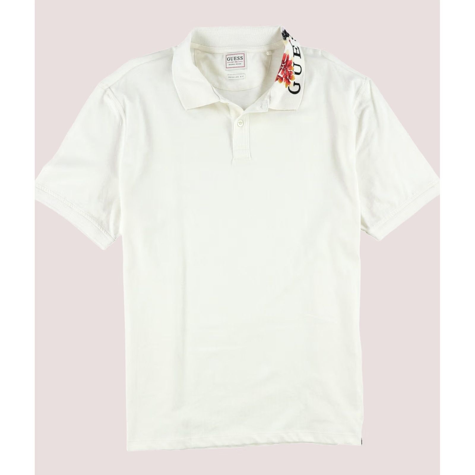 Guess GUESS Mens Embroidered Floral Polo Shirt Multicoloured XX-Large Size US XXL / EU 58 / 5 - 1 Thumbnail