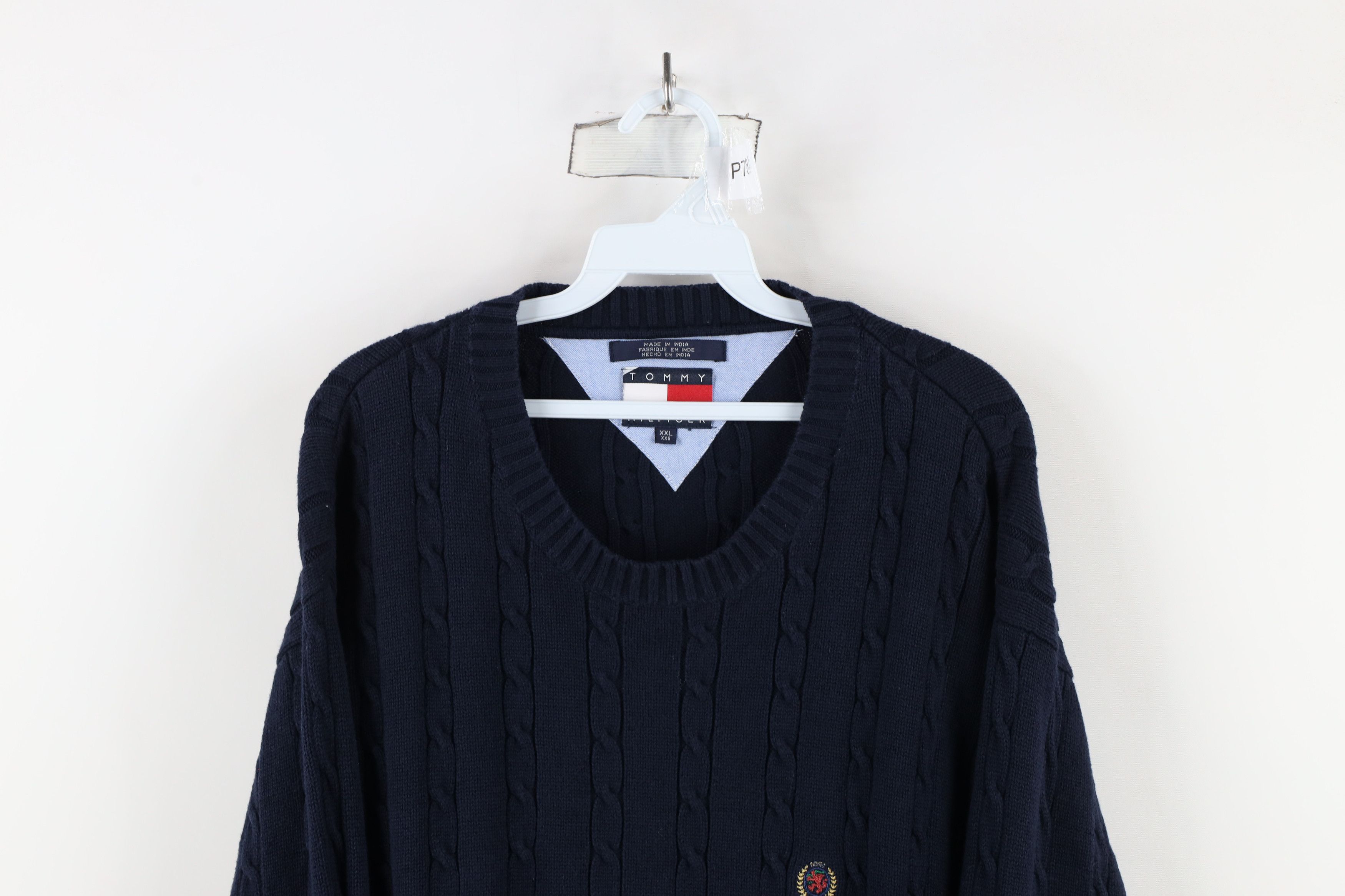 Vintage 90s Tommy Hilfiger golf cable online knit pullover sweater size XL