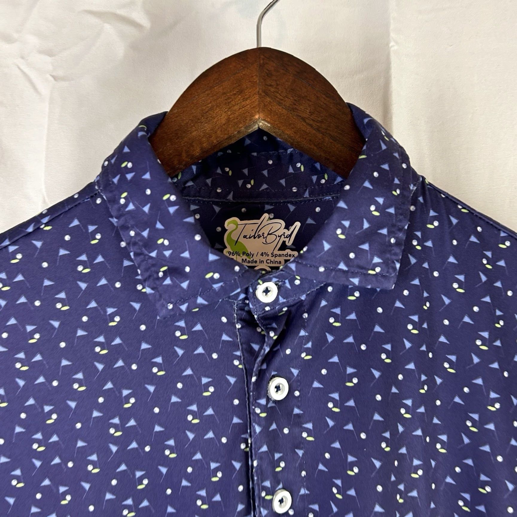 Tailorbyrd TAILORBYRD Golf Polo Shirt Men's Medium Short Sleeve Purple All Over Print Size US M / EU 48-50 / 2 - 3 Thumbnail