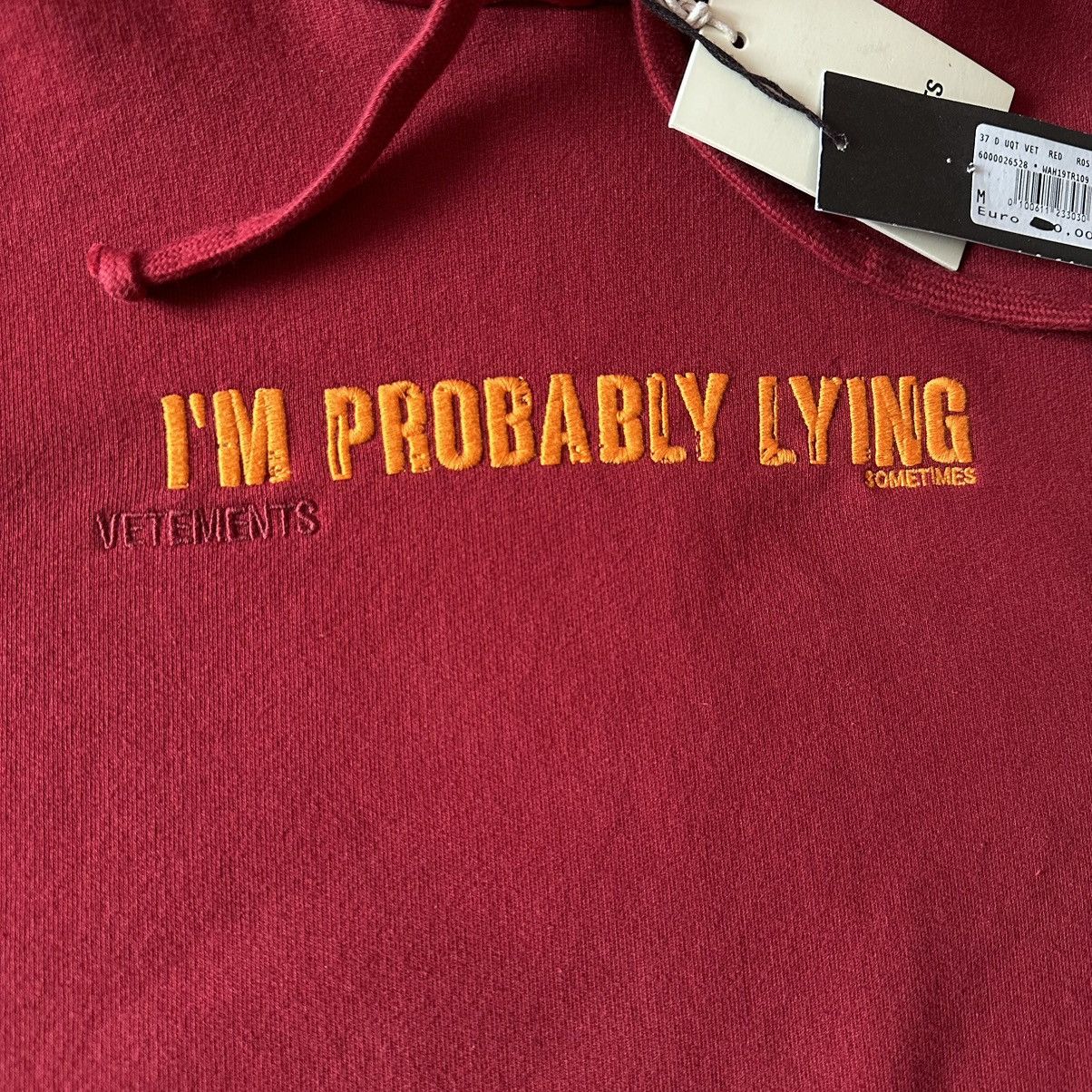 Vetements Vetements My Boyfriend Is A Vampire Im Probably Lying Hoodie Size US M / EU 48-50 / 2 - 3 Thumbnail