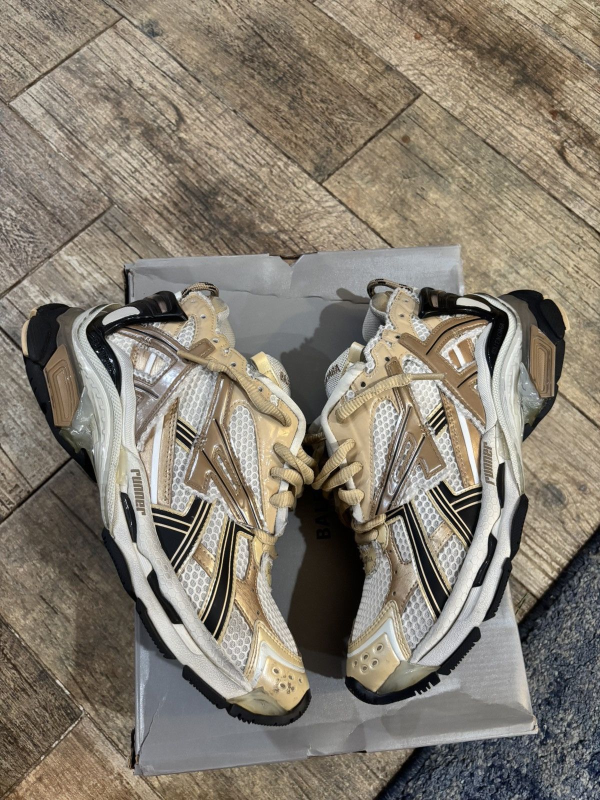 Balenciaga Beige Balenci Runners Size US 7.5 / EU 40-41 - 2 Thumbnail