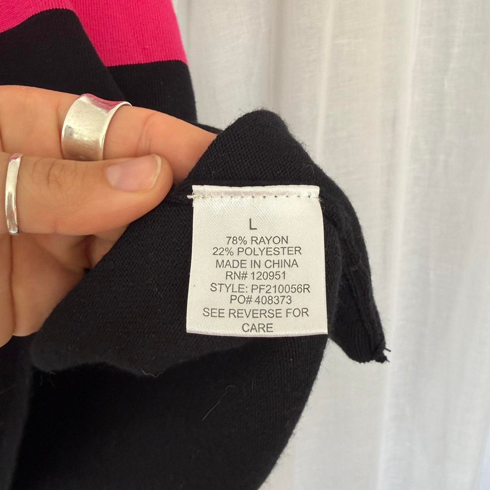 Other ✶ y2k hot pink striped knit dress ✶ Size L / US 10 / IT 46 - 4 Thumbnail