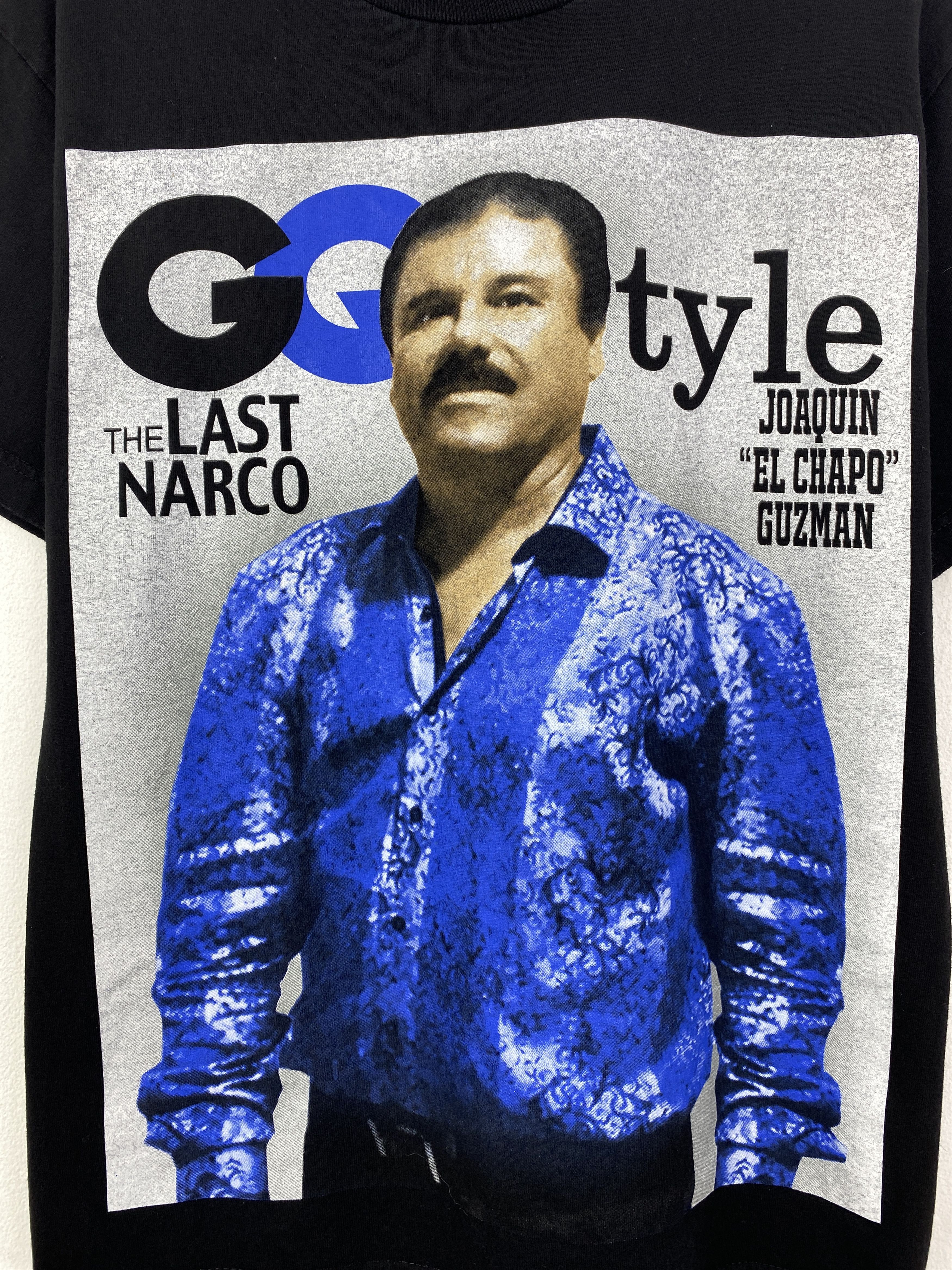 Vintage Vintage Joaquin "El Chapo" Guzman Magazine Style Tee TA0745 Size US S / EU 44-46 / 1 - 6 Thumbnail