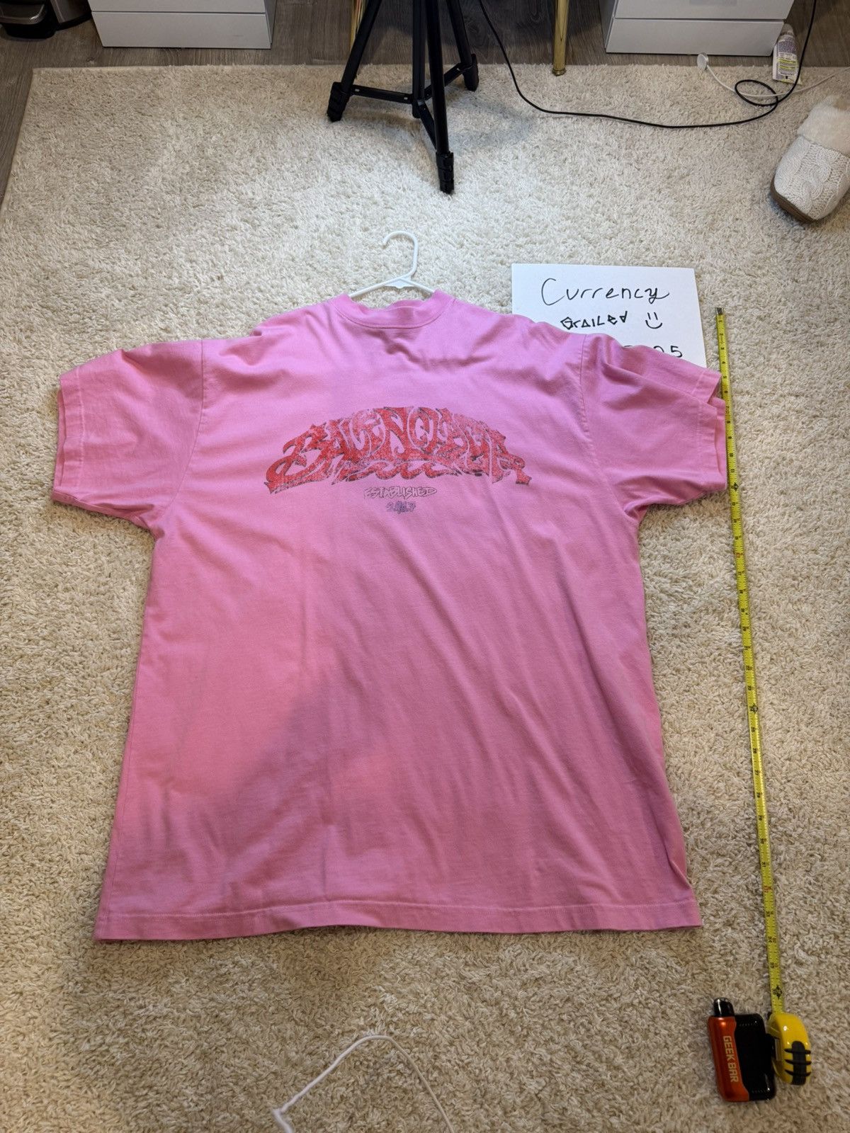 Balenciaga Balenciaga Off Shore Pink Oversized Tshirt Size US M / EU 48-50 / 2 - 1 Thumbnail