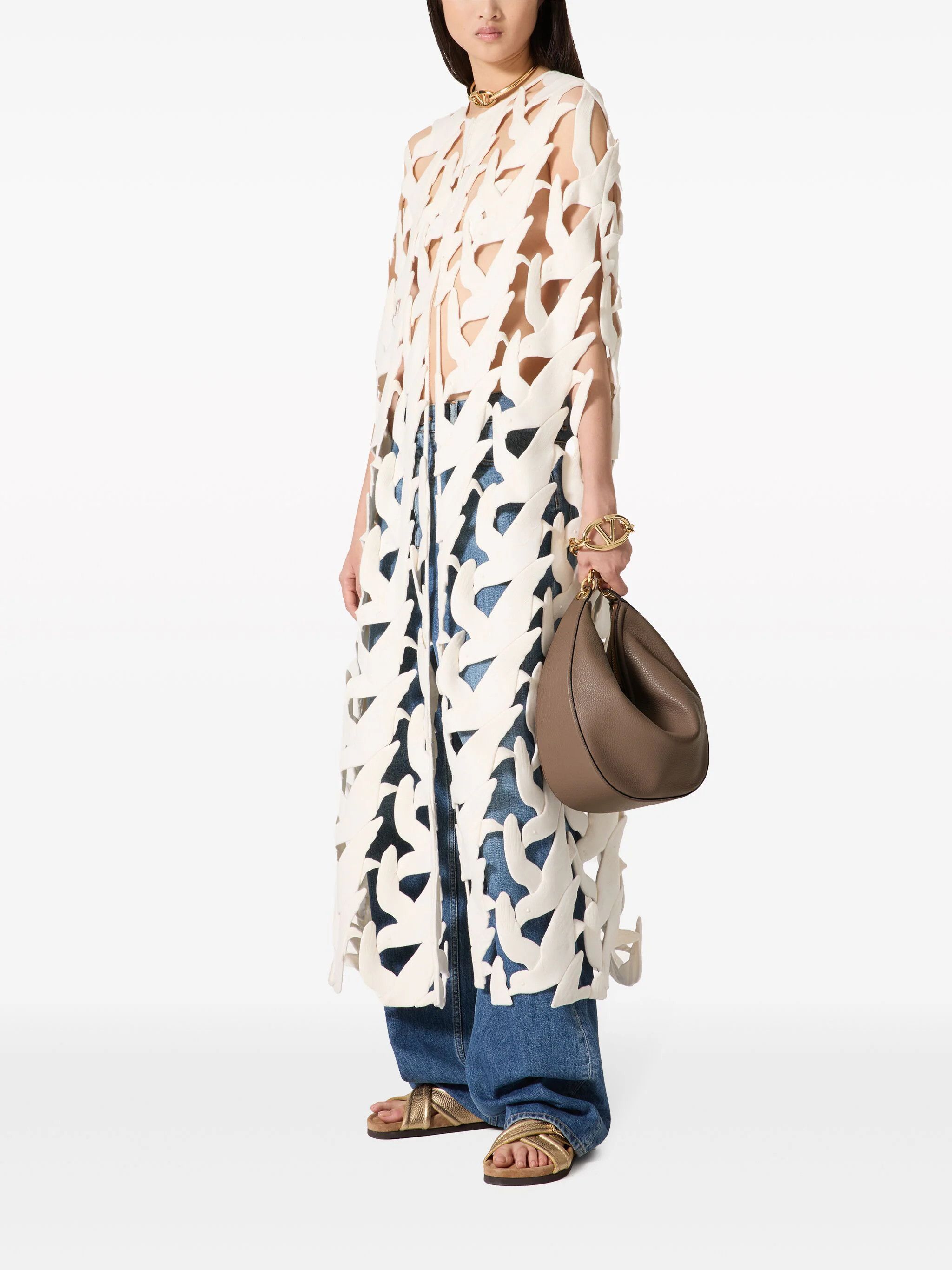 Valentino o1s22i1n0924 Size: OS / Medium Vlogo Moon Hobo Bag Size ONE SIZE - 2 Thumbnail