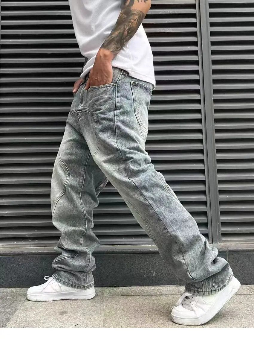 Designer × Japanese Brand Vintage hip hop washed straight leg jeans Size US 30 / EU 46 - 1 Thumbnail