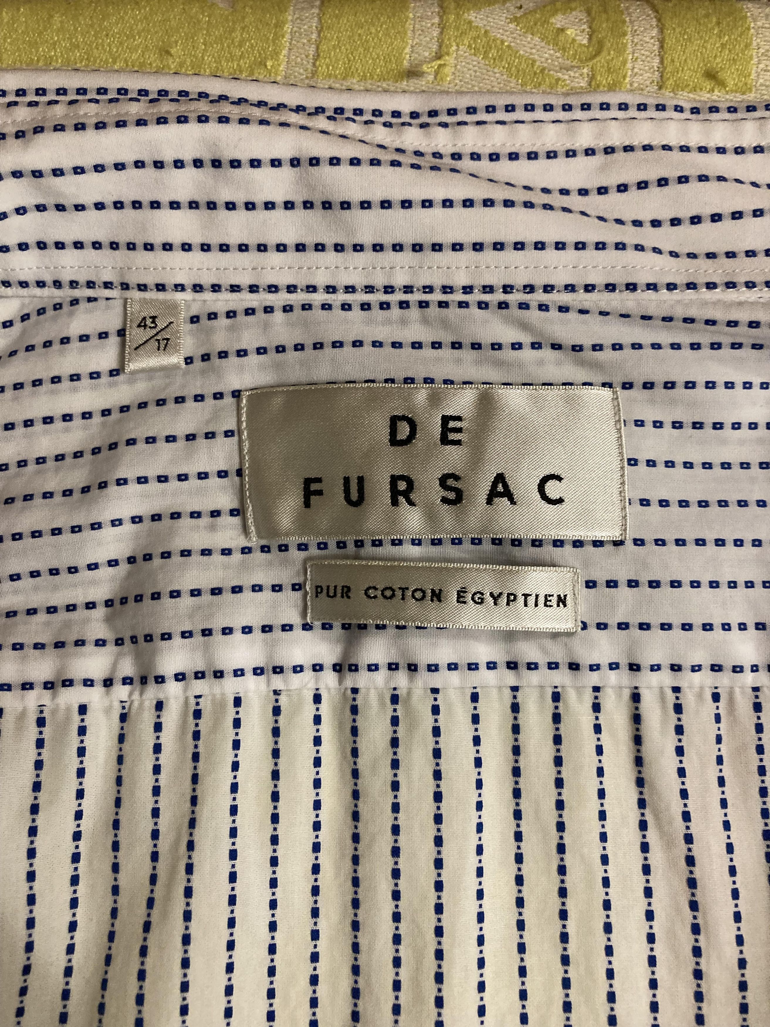 De Fursac Vintage De Fursac Designer Long Sleeve Blue Striped Shirt Size US XL / EU 56 / 4 - 5 Thumbnail
