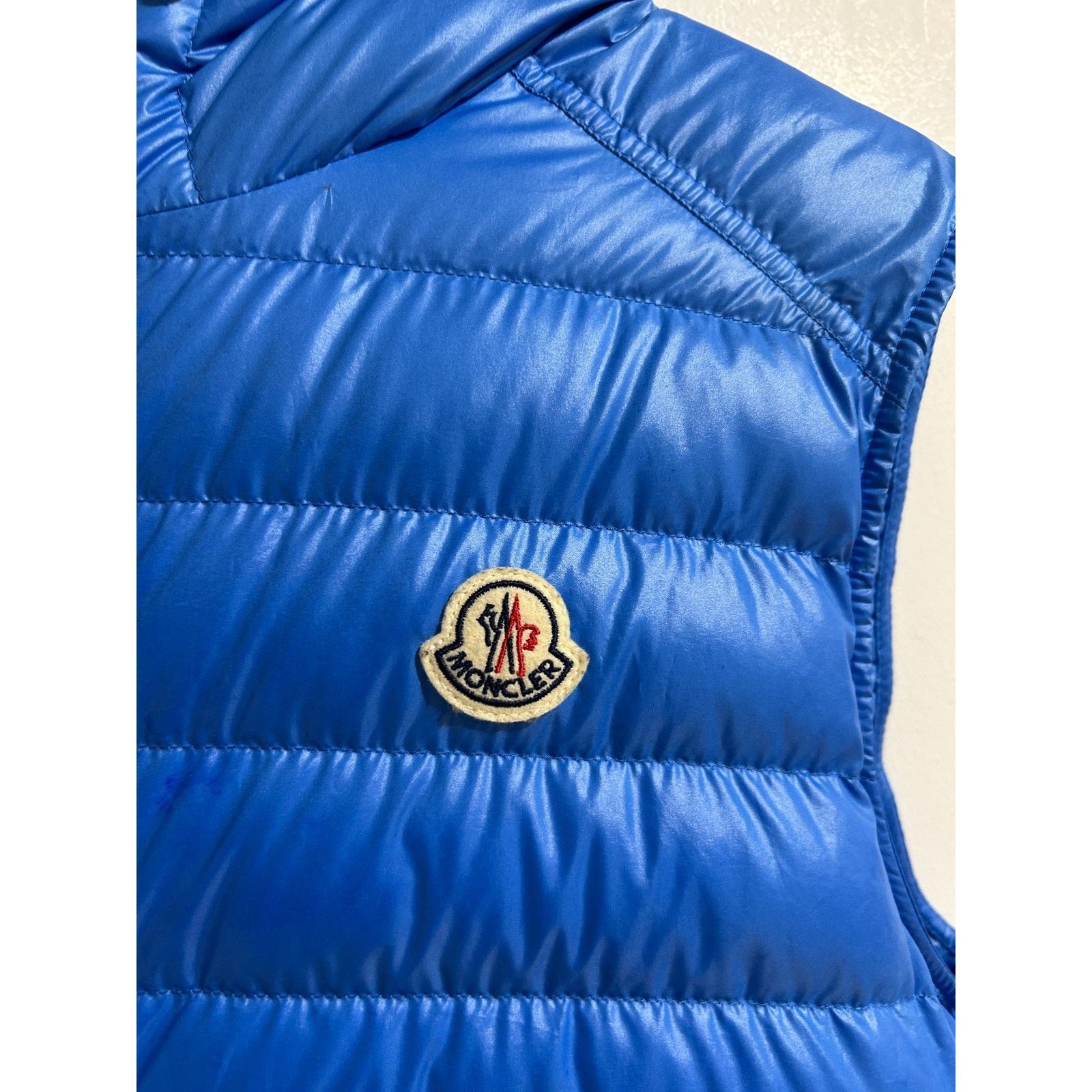 Moncler MONCLER CLAI GILET BLUE PUFFER VEST SIZE MEDIUM PREOWNED Size US M / EU 48-50 / 2 - 3 Thumbnail