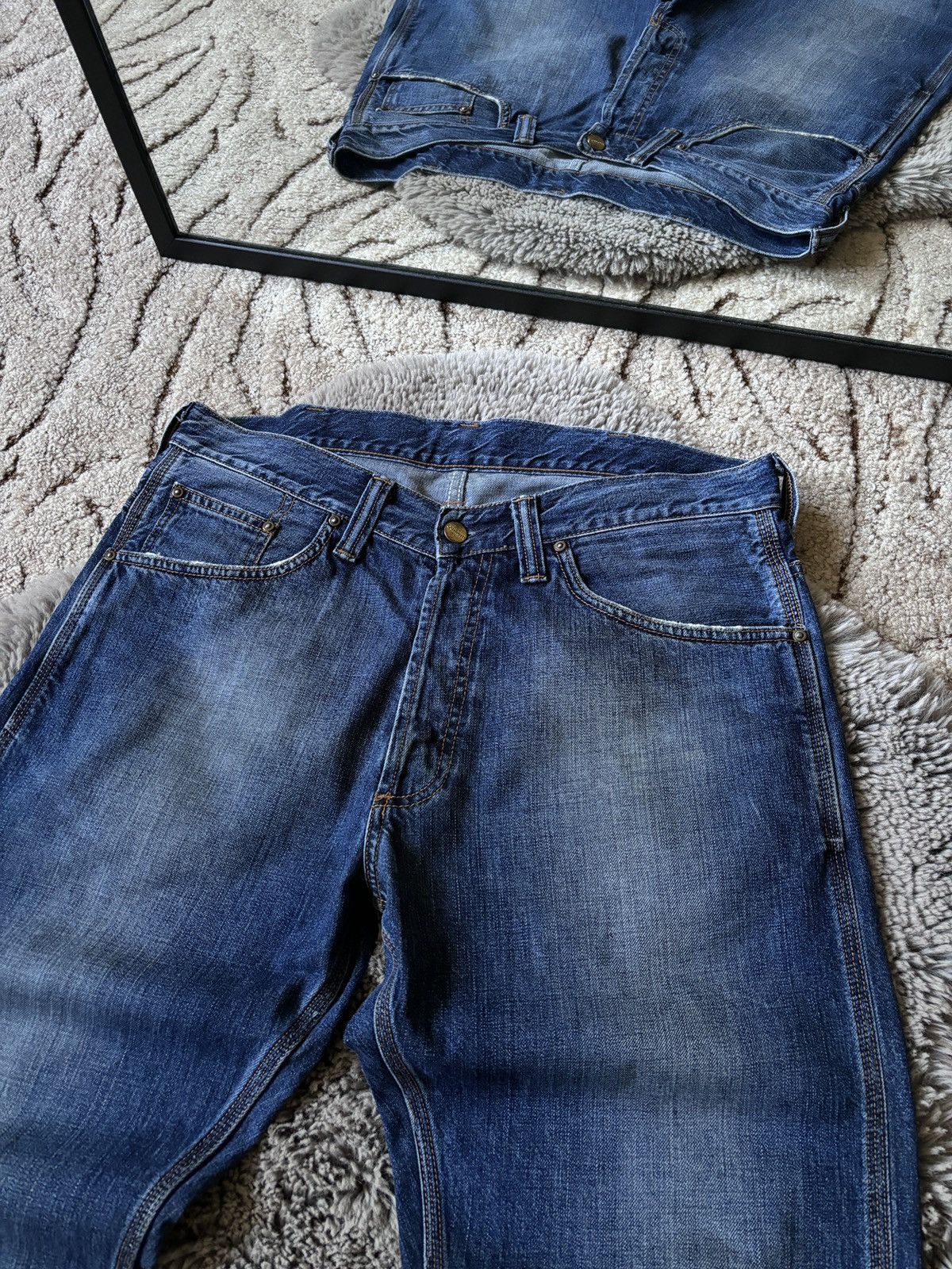 Carhartt × Vintage Carhartt Jeans Retro Simple Vintage blue Denim Pants Size US 31 - 3 Thumbnail
