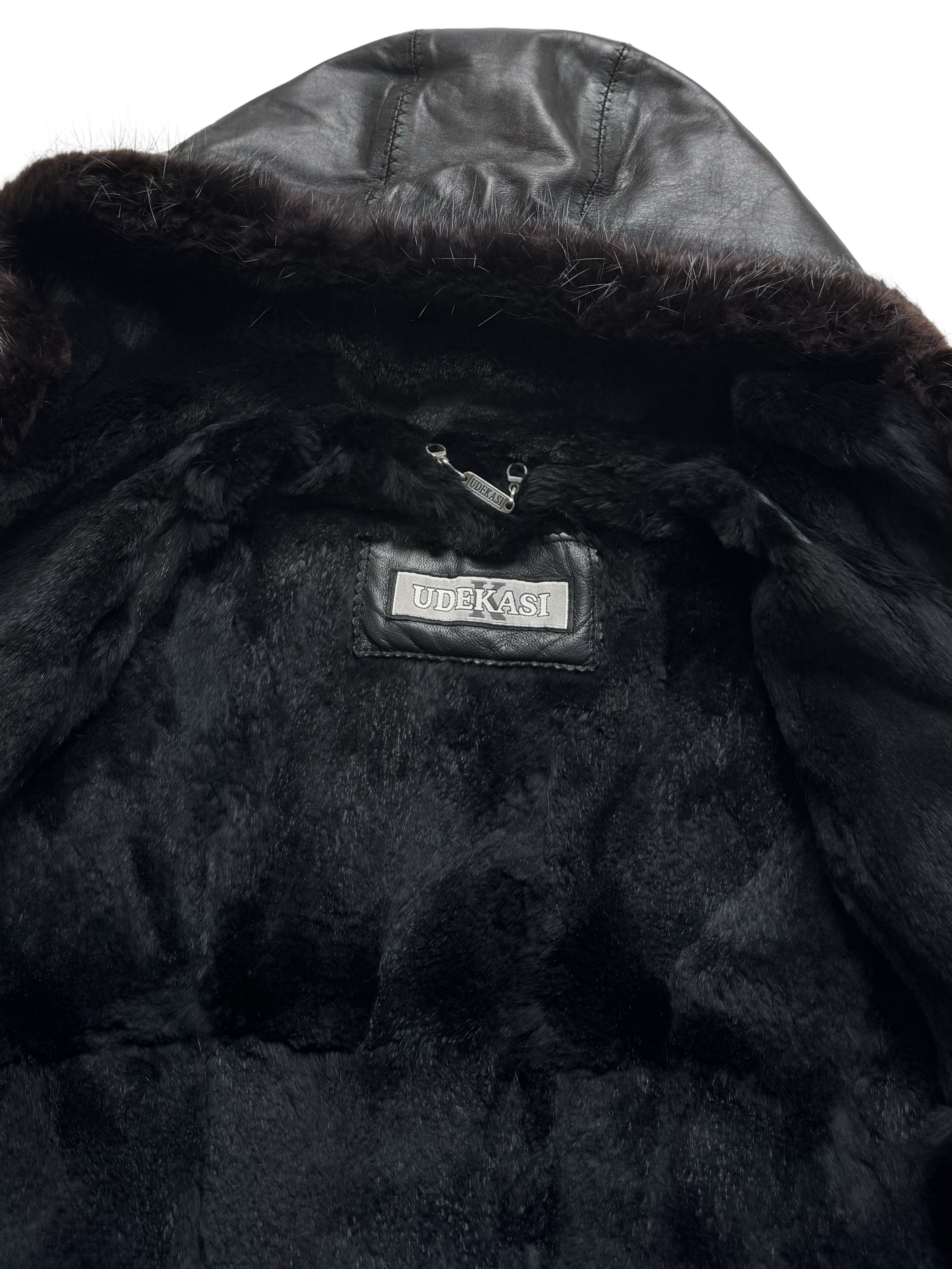 Vintage Vintage Cropped Leather Hooded Jacket Size L / US 10 / IT 46 - 15 Thumbnail