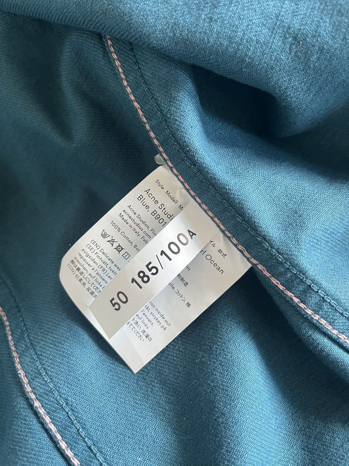 Acne Studios Rare Acne Studios Bla Konst 1998 Swirl Ocean Denim Jacket Size US M / EU 48-50 / 2 - 8 Thumbnail